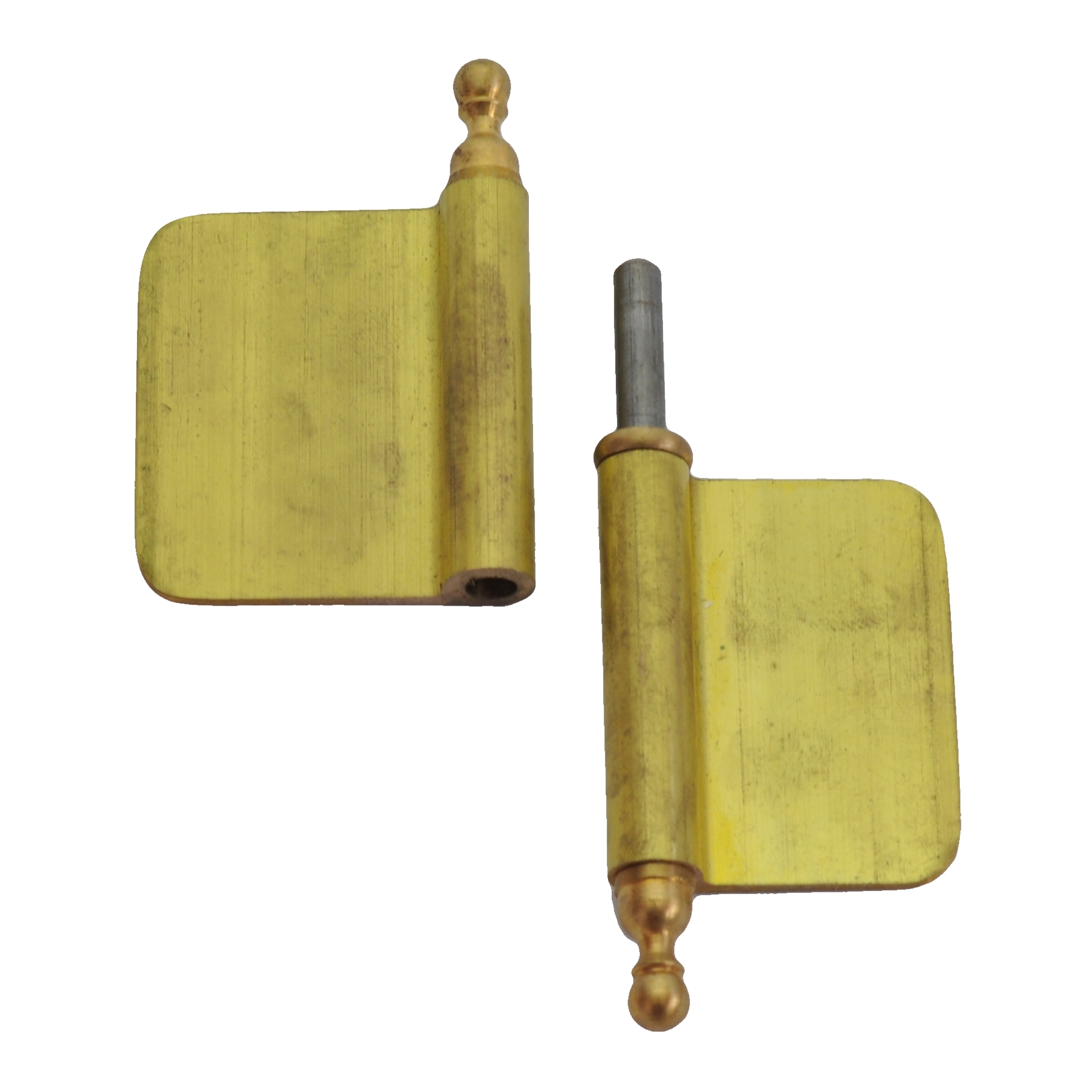 Möbelfitschenband Zierkopf 80mm rechts ,Messing Serie MB100 Bild1