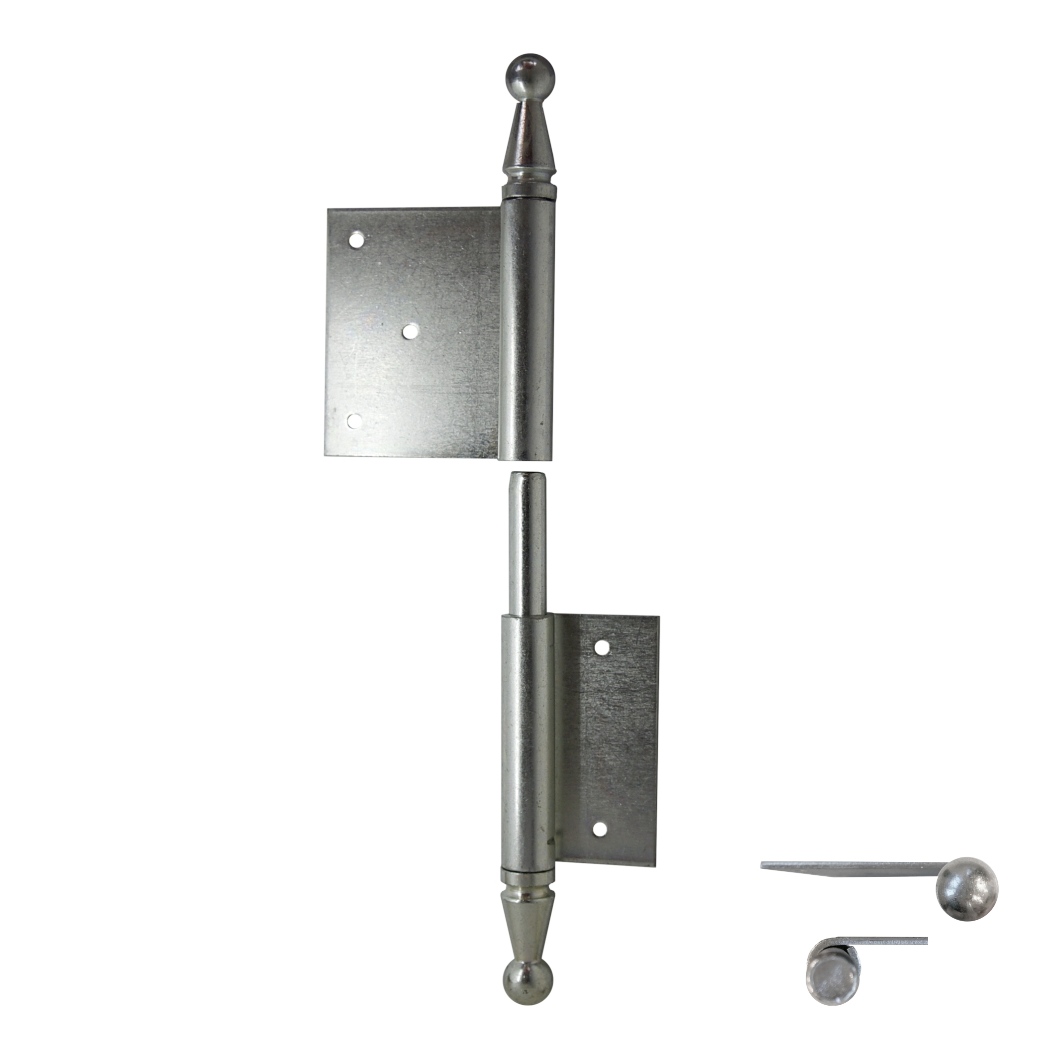 Einstemmband fester Stift 140mm rechts mit Zierkugel Eisen verzinkt Serie TB013 Bild2