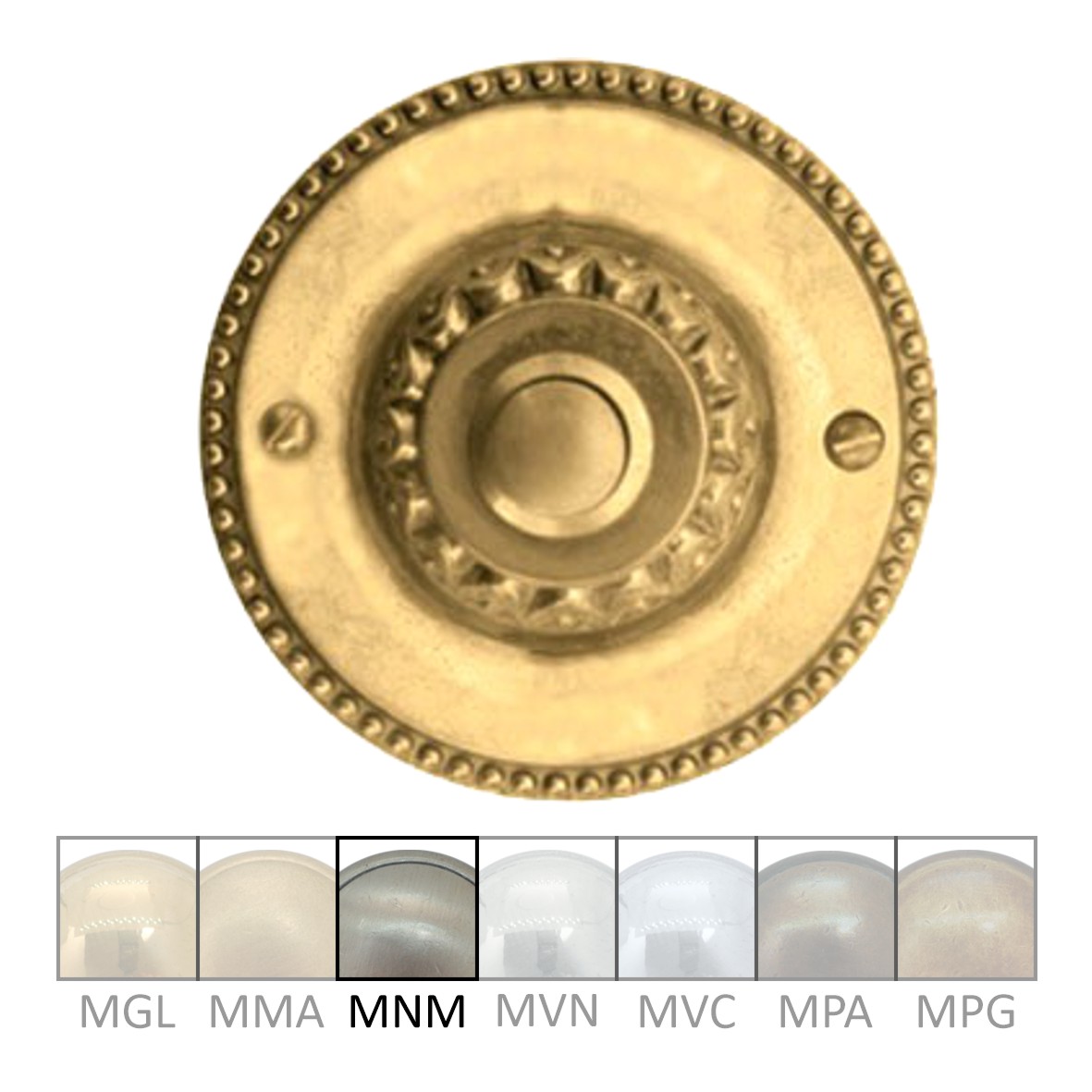 Klingelrosette Messing MNM D