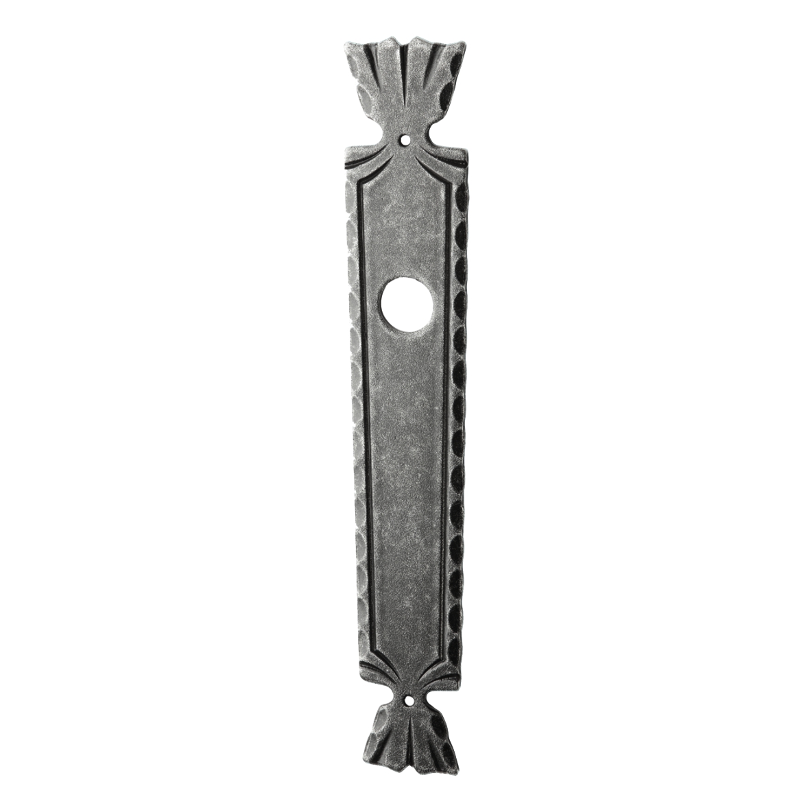 Zimmertürschild  Blindschild, Eisen schwarz passiviert L x B