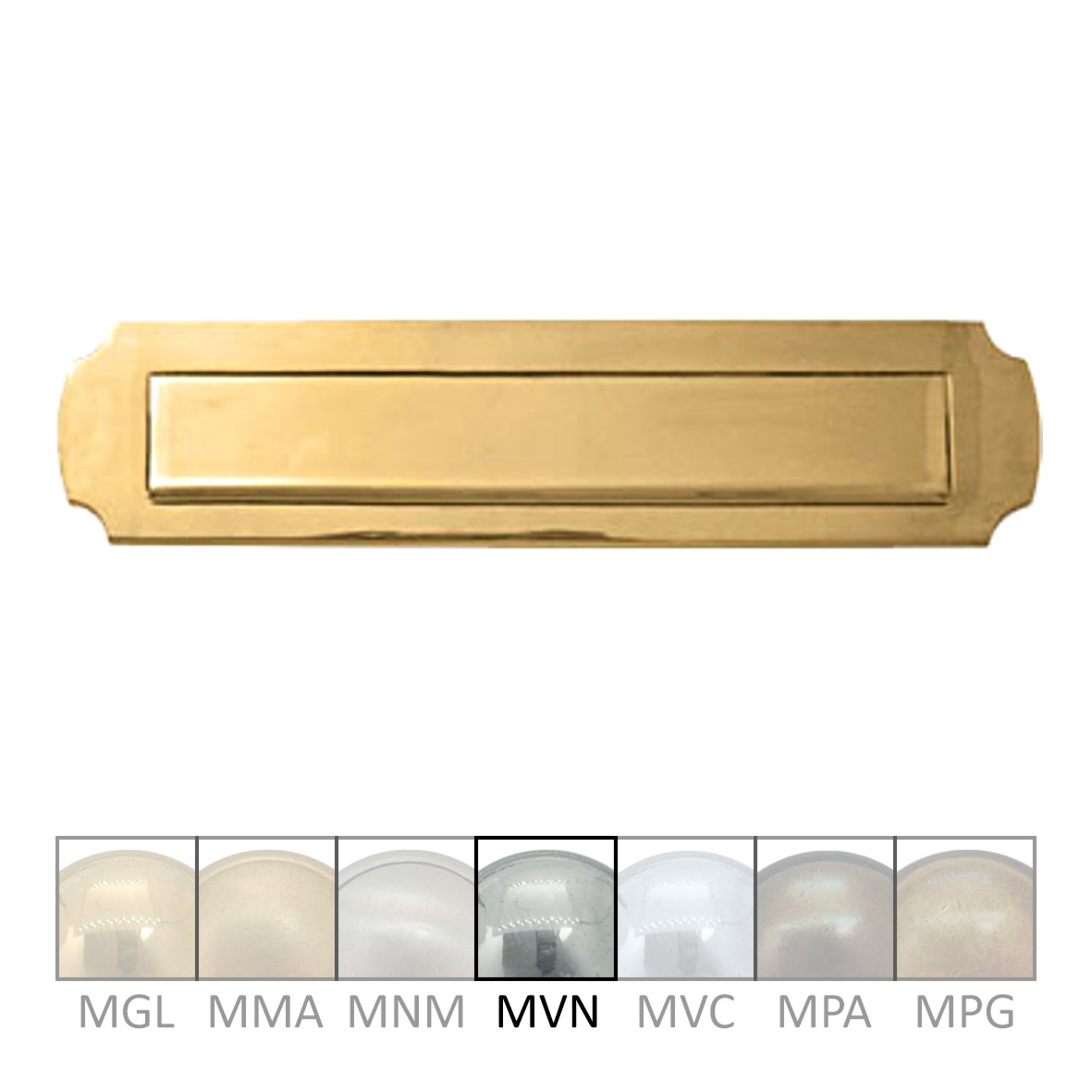 Briefklappe Messing MNI 335 x 80mm Serie BK009 Bild1