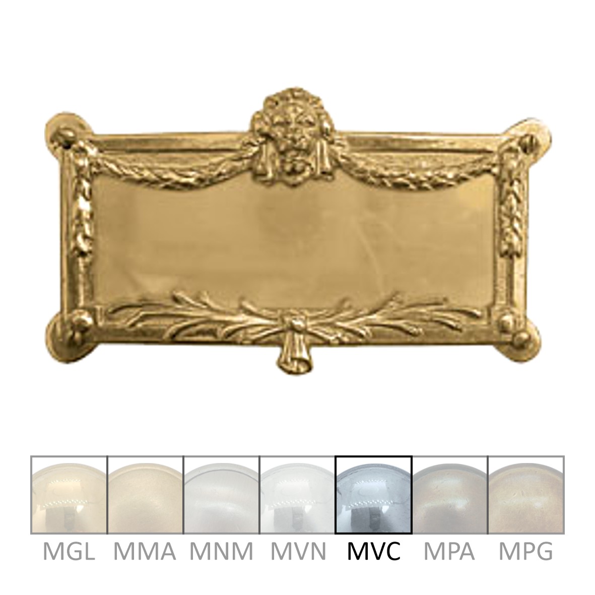 Namensschild Messing MVC 110x70mm Serie NS001 Bild1