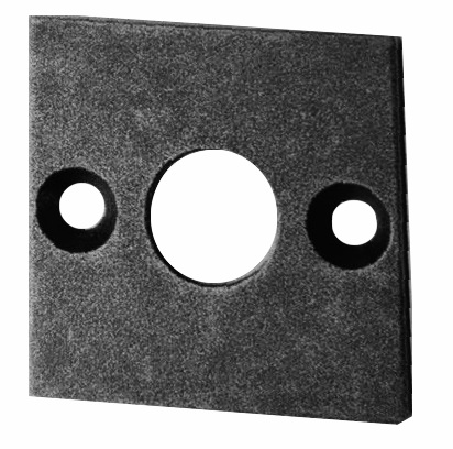 Bauhaus - Stil - Sicherheitstürdrückerrosette Innen Eisen schwarz passiviert 52x52mm Serie TR505 Bild1