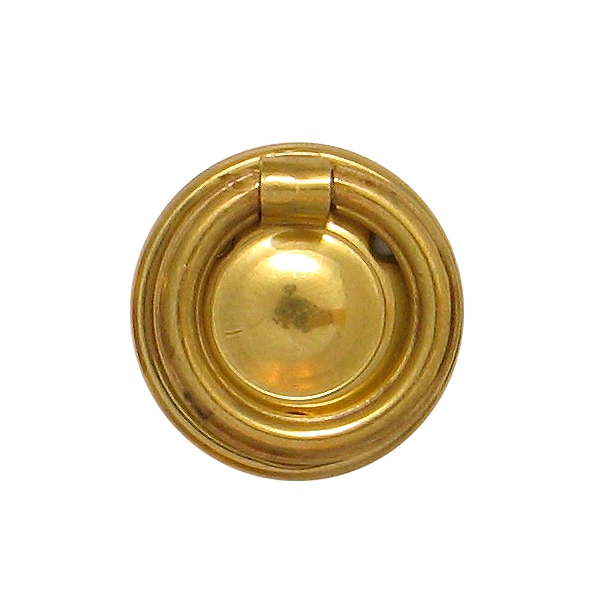 Klassizismus Möbelschild geprägt Messing MGL D45mm mit Griff Serie KL001 Bild1