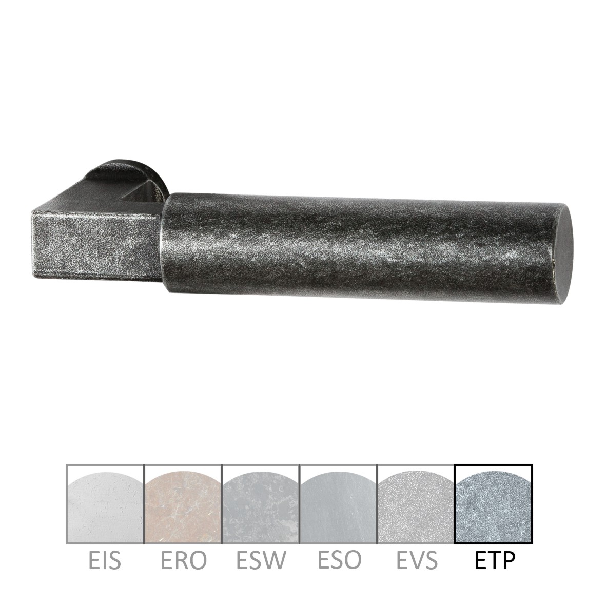 Türgriff in Eisen mit versch. Oberflächen erhältlich. Grifflänge Bauhaus - Stil - Türgriff Eisen ETP 120mm DIN Links und DIN Rechts verwendbar Serie TD041 Bild1