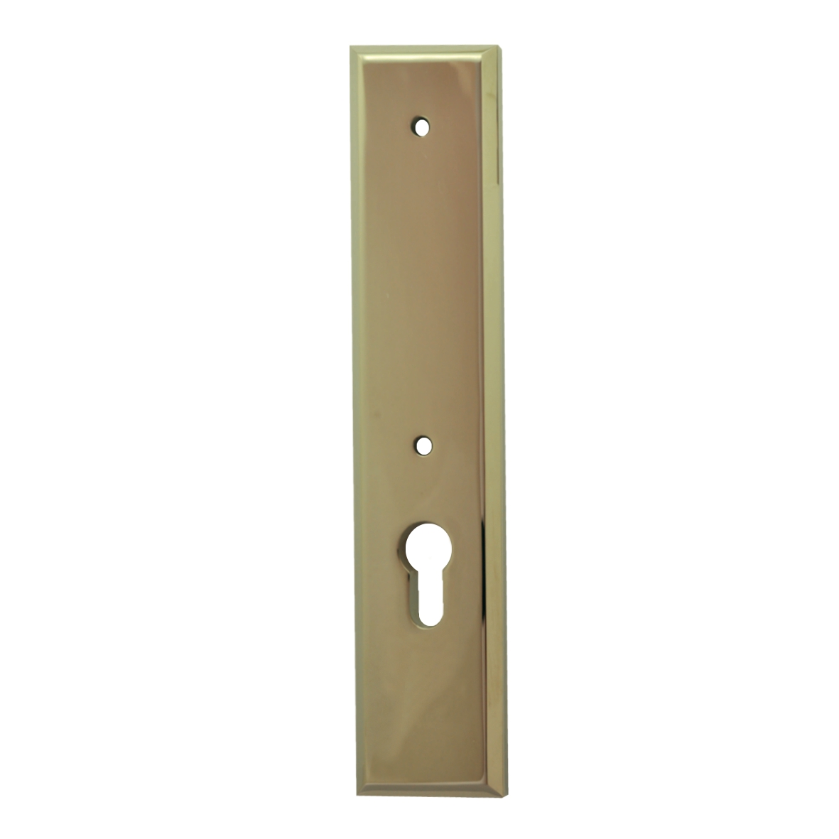 Sicherheitstürschild für stoß Griffloch (PZ) in Messing 72 mm Außen Bild1