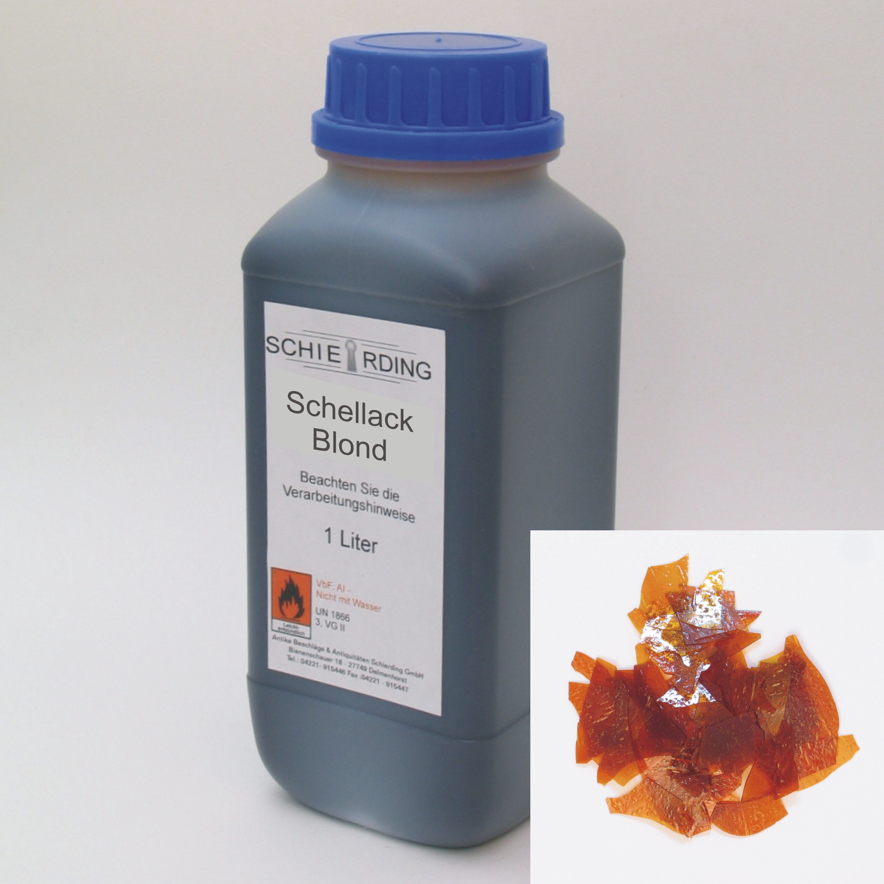 Gelöster Schellack blond 1 Liter Serie LA003 Bild1