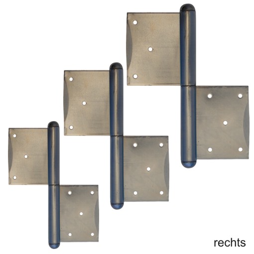 Einstemmband Blendrahmen fester Stift 140mm rechts - Eisen verzinkt Serie TB005 Bild1