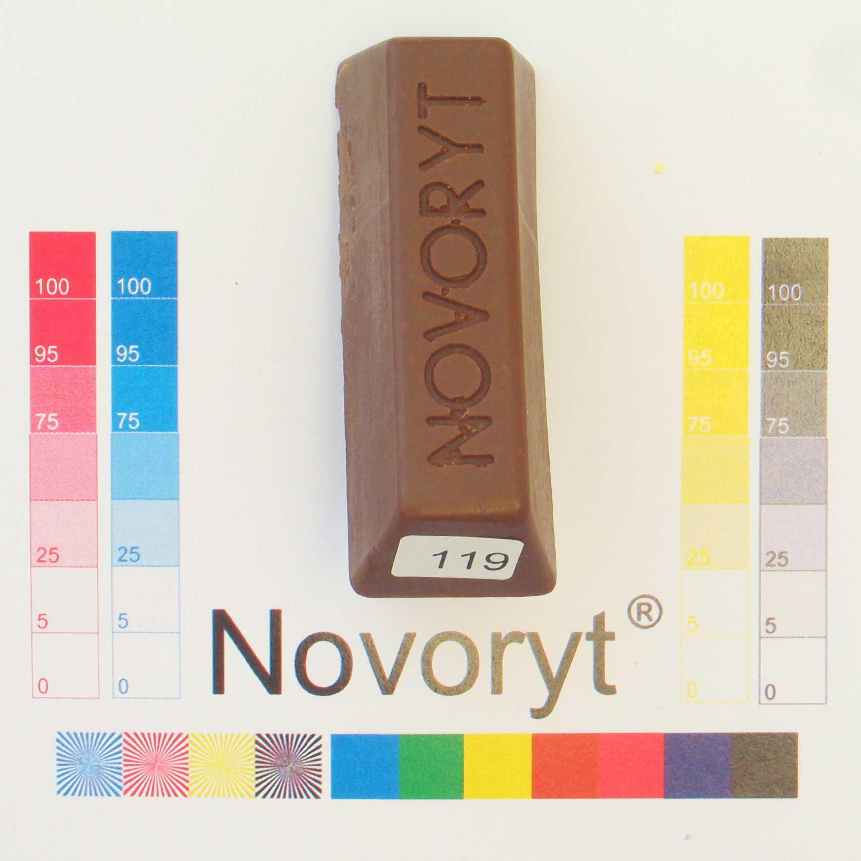 NOVORYT® Schmelzkitt - Farbe 119 Nussbaum he 1 Stange Serie HW003 Bild1