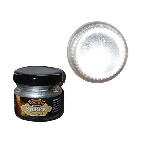 Gold-Creme 25 ml Silber in Pastenform mit einer hohen Deckfähigkeit Serie GC001 Bild1