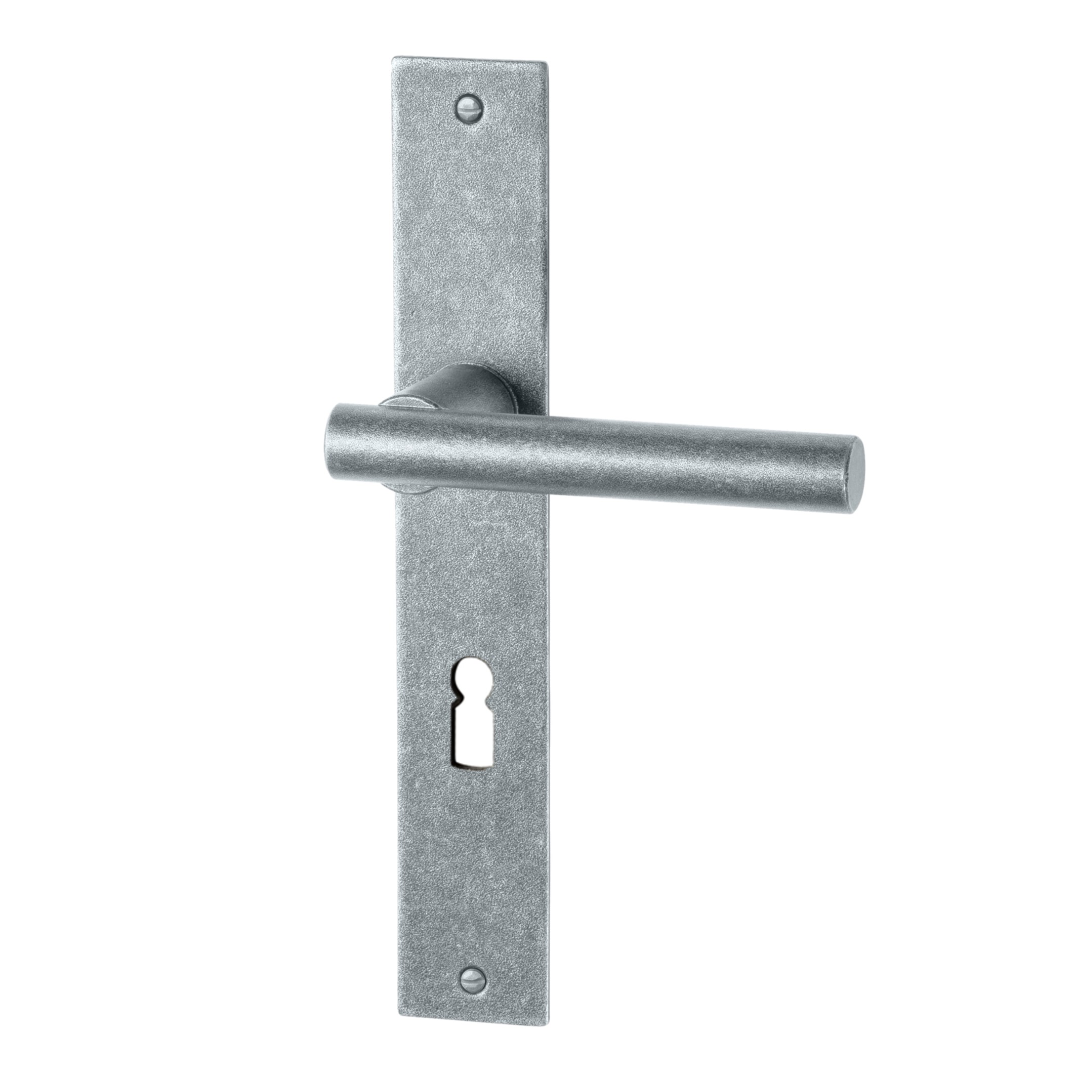 Zimmertürgarnitur in Schmiedeeisen thermopatiniert ® BB 72 mit TD051 Serie TG505 Bild1