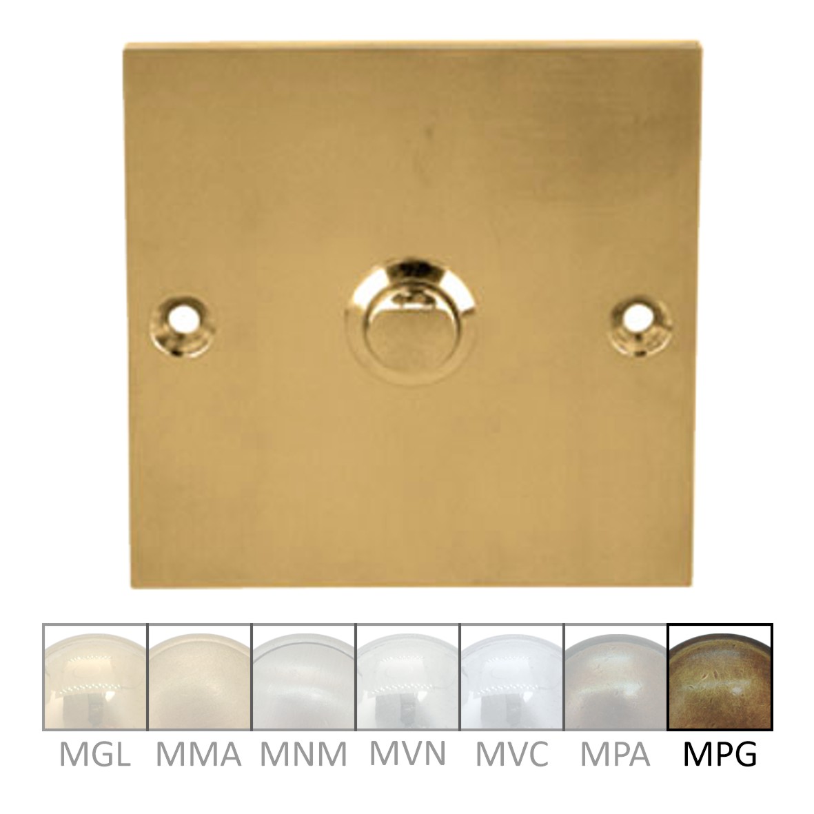 Klingelrosette Messing MPG 75x75mm Serie KR013 Bild1