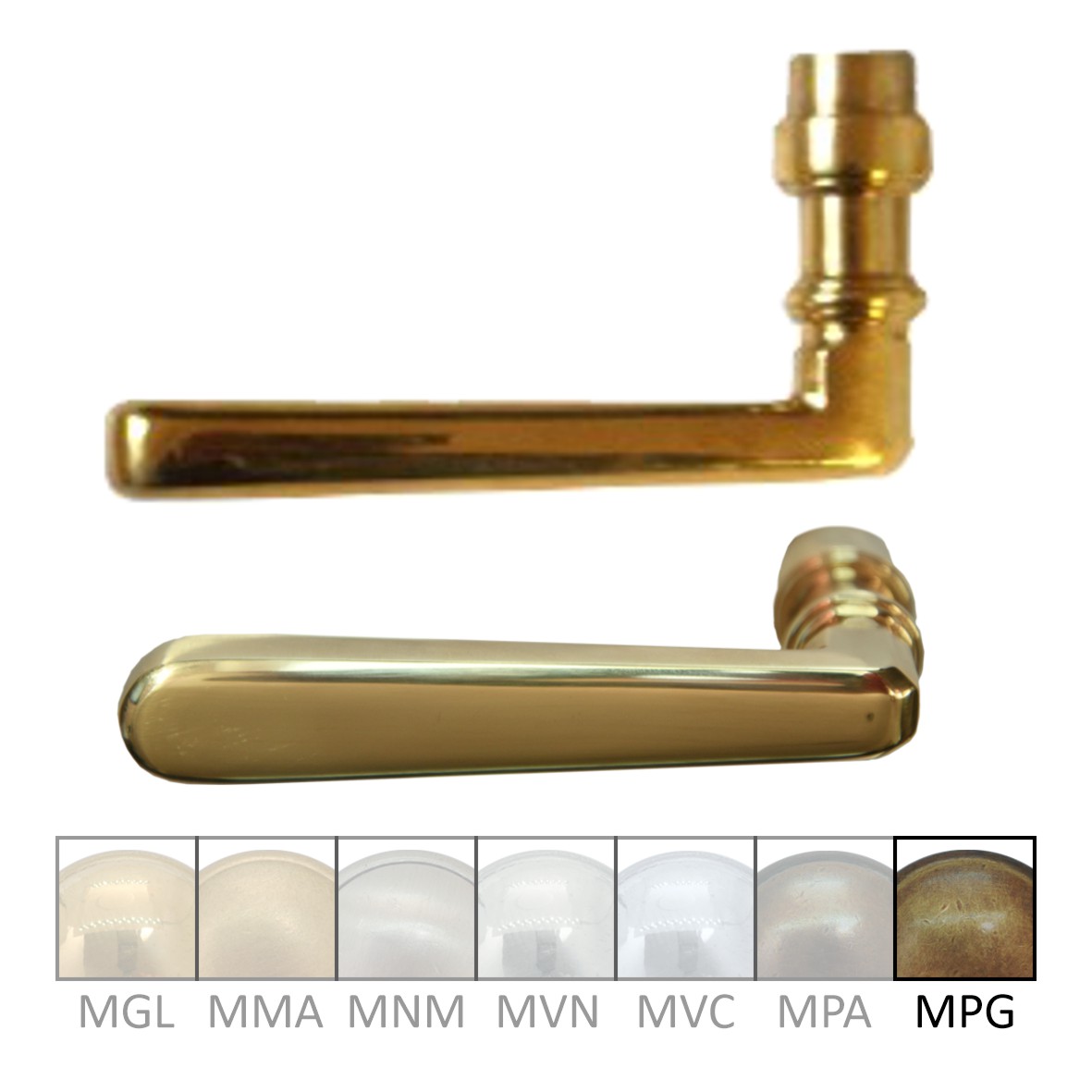 Haustürgriff aus Messing 120mm DIN Links Serie TD025 Bild1