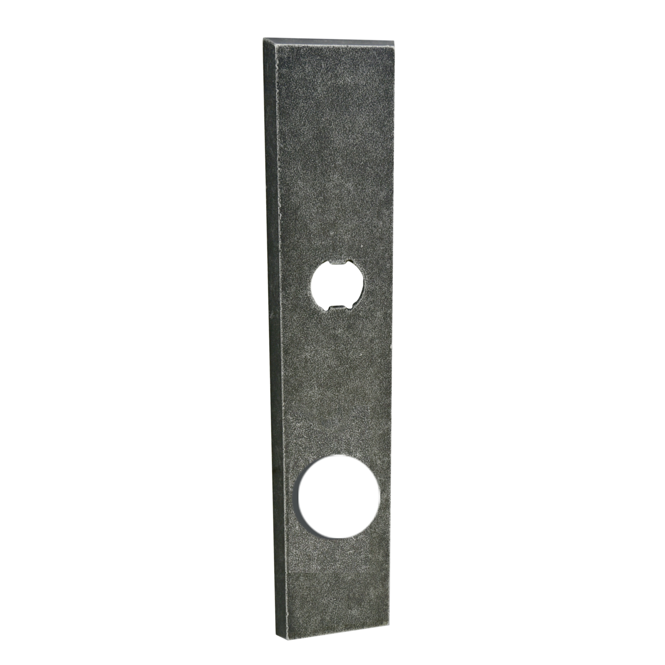 Sicherheitshaustürschild Außen 92 mm PZ mit KS, Eisen schwarz passiviert L x B