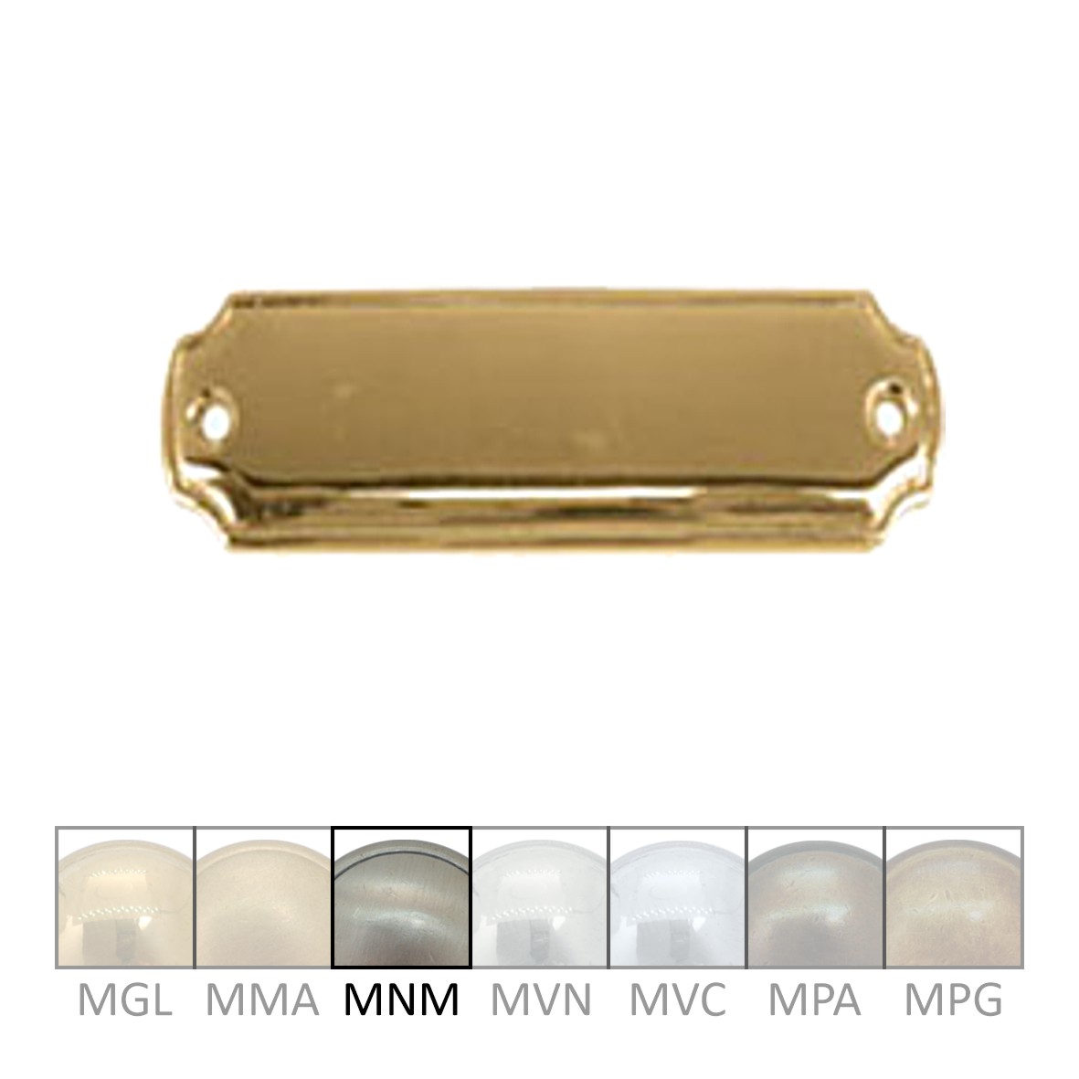 Namensschild Messing MNM 106x43mm Serie NS009 Bild1