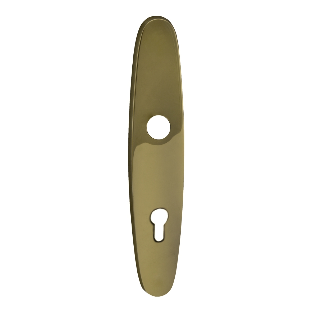 Badezimmertürschild oval  Messing glänzend mit Schutzlack 78 WC  ohne Riegel Bild1