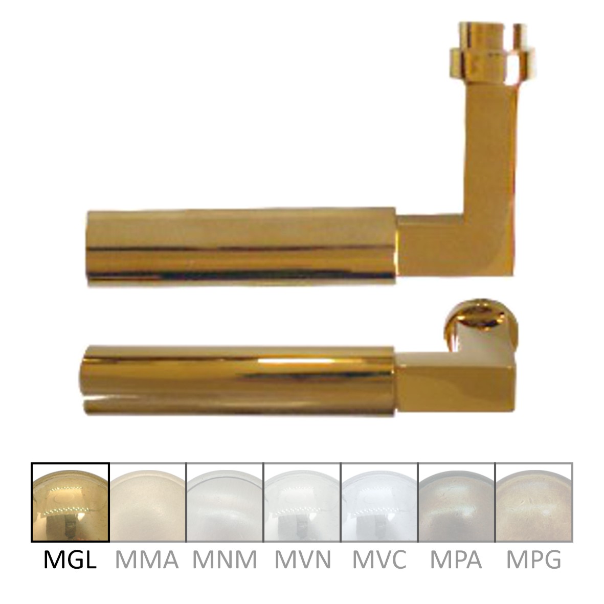 Türgriff im Bauhaus - Stil aus Messing 120mm DIN Links Serie TD041 Bild1