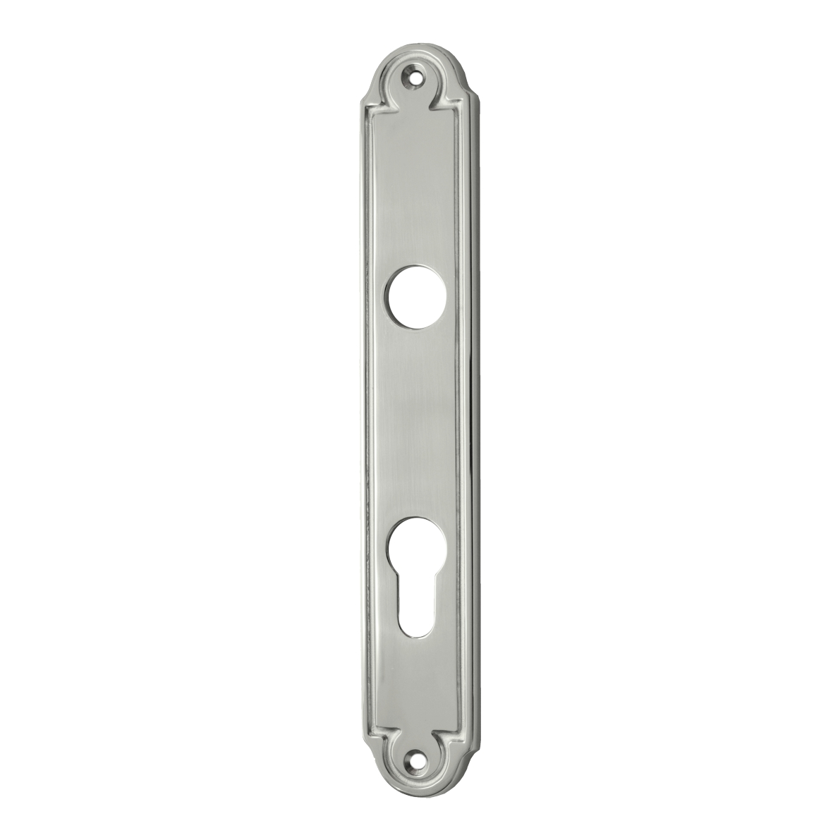 Haustürschild Dist. 92 mm PZ, Messing MGL, 220 mm x 35 mm der Serie TS166 Bild1