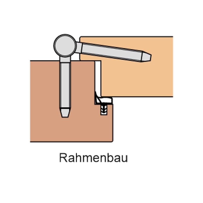 Einbohrband 3-teilig 75 x 15 Eisen weißverzinkt für Rahmenbau mit Aushängesicherung Serie EB010 Bild3