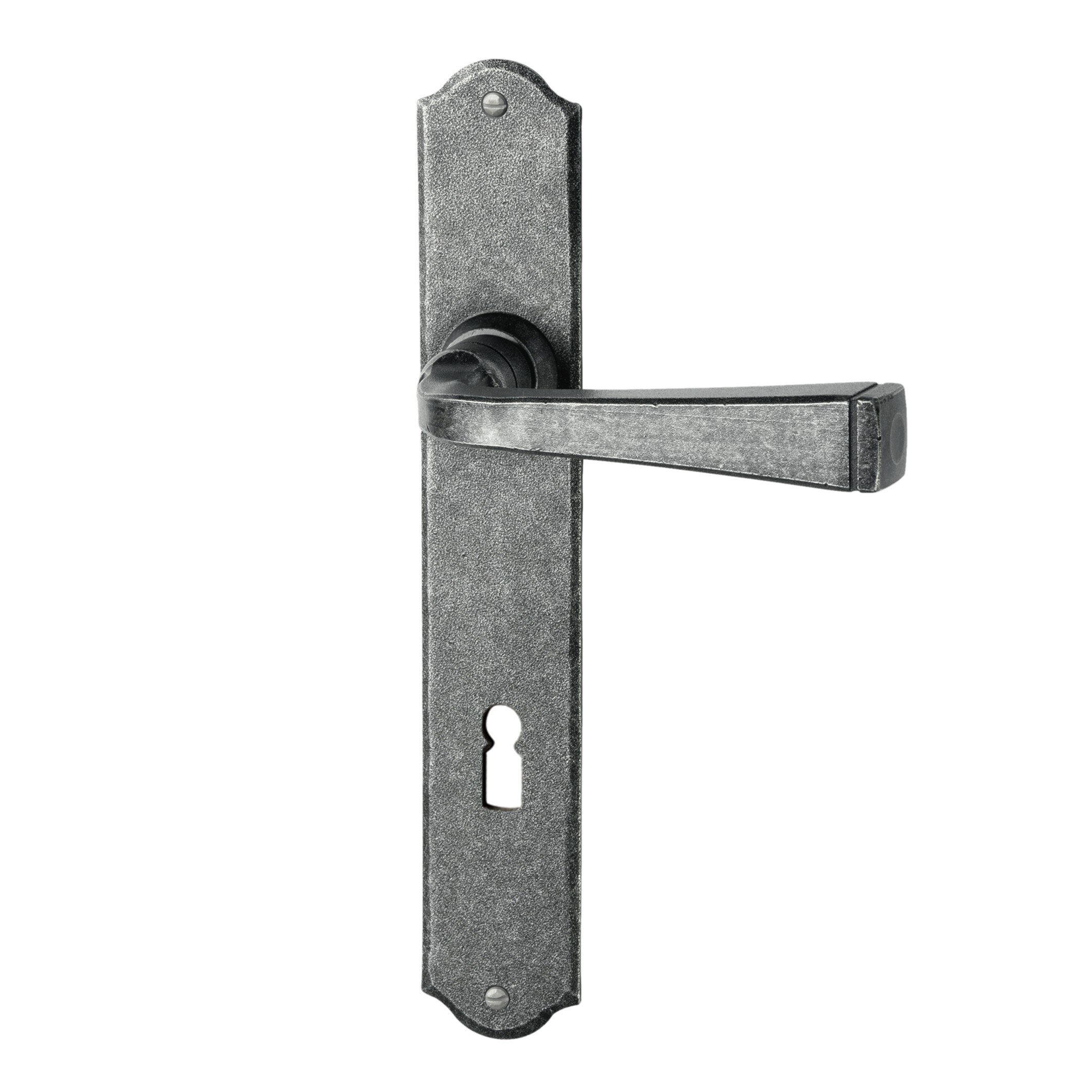 Zimmertürgarnitur in Schmiedeeisen schwarz passiviert BB 72 mit TD055 Serie TG504 Bild1