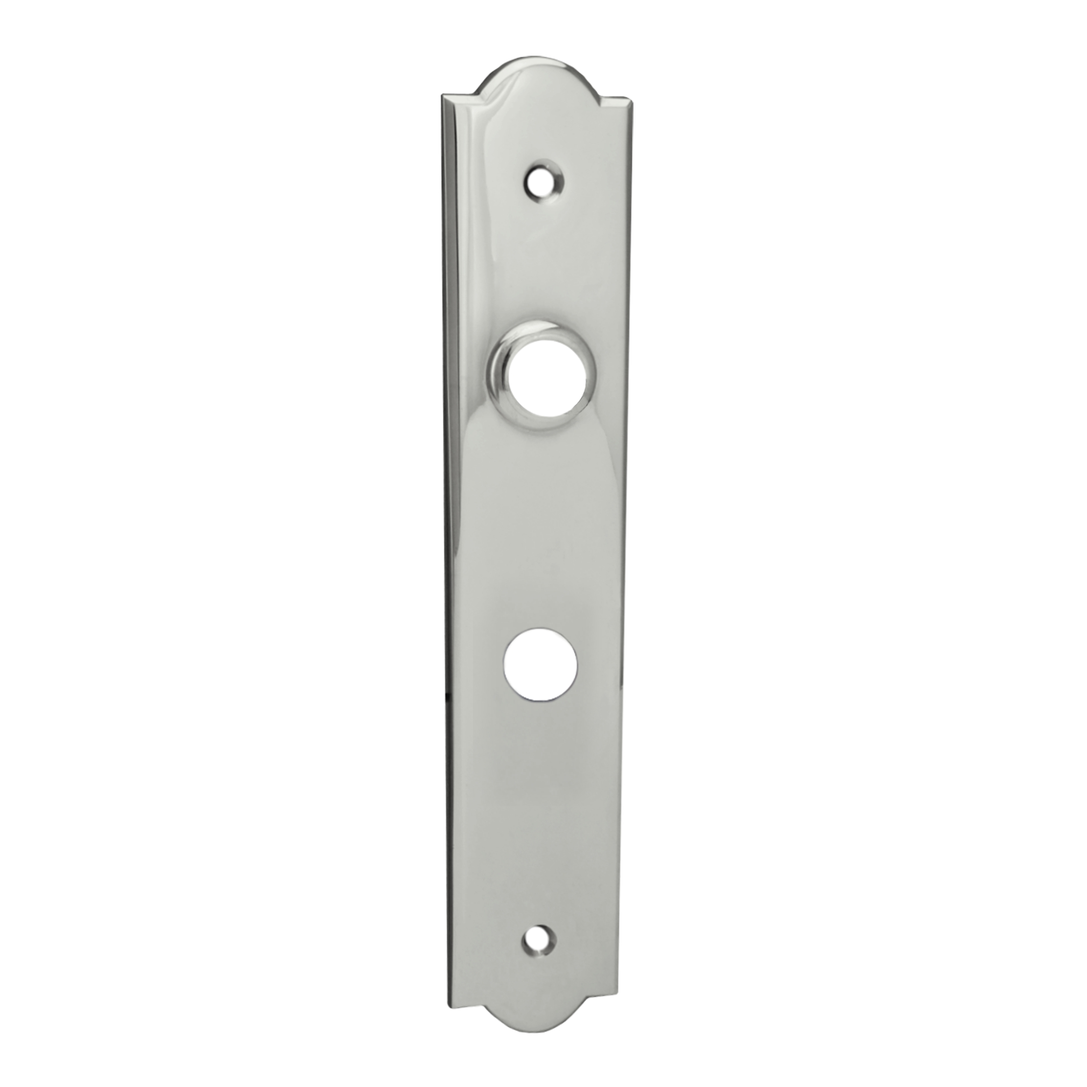 Badezimmertürschild Dist. 78 mm WC, Messing vernickelt matt L x B