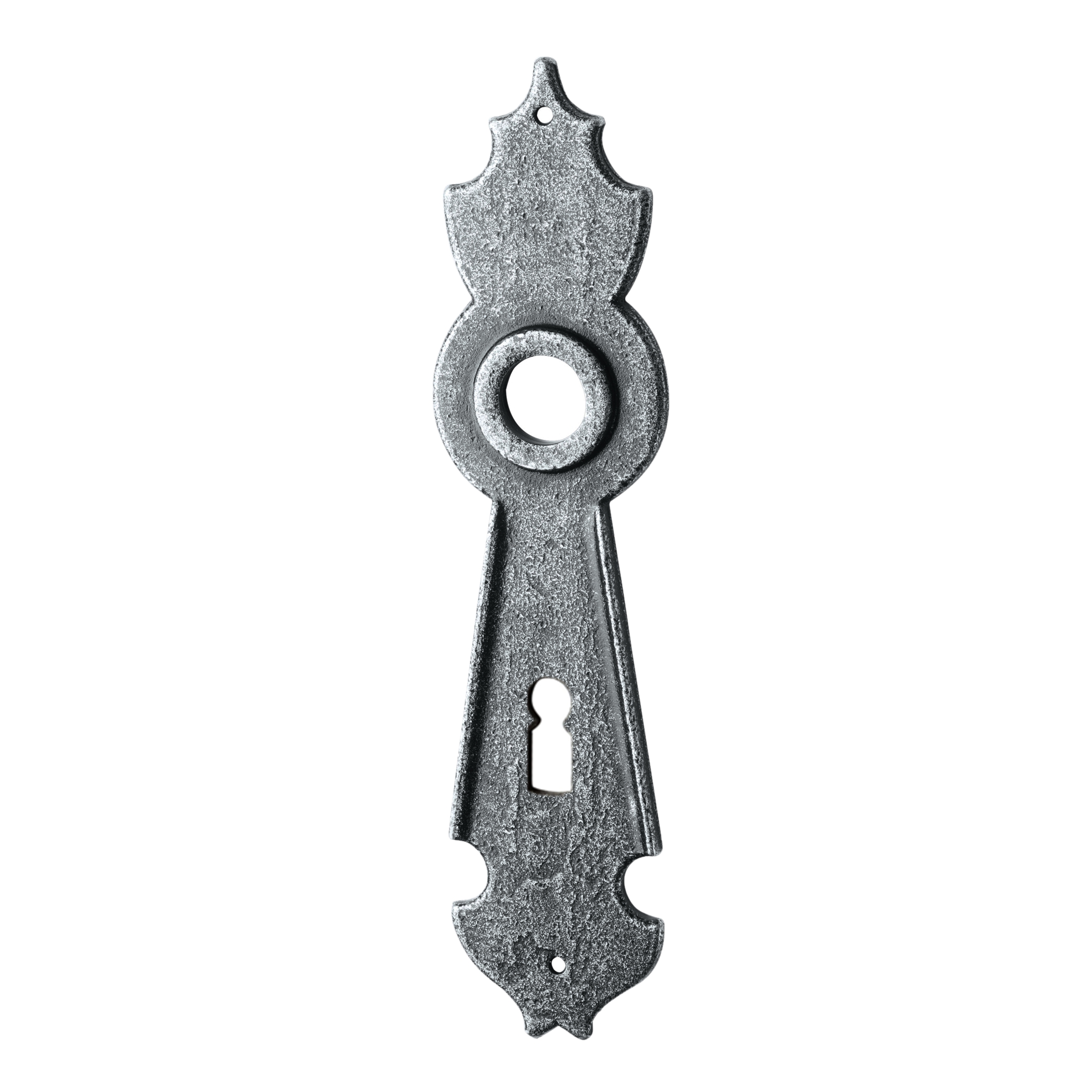 Zimmertürschild Dist. 72 mm BB, Eisen schwarz passiviert L x B