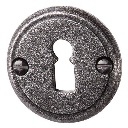 Schlüssellochrosette BB-Lochung Eisen schwarz passiviert D 54mm Serie TR530 Bild1