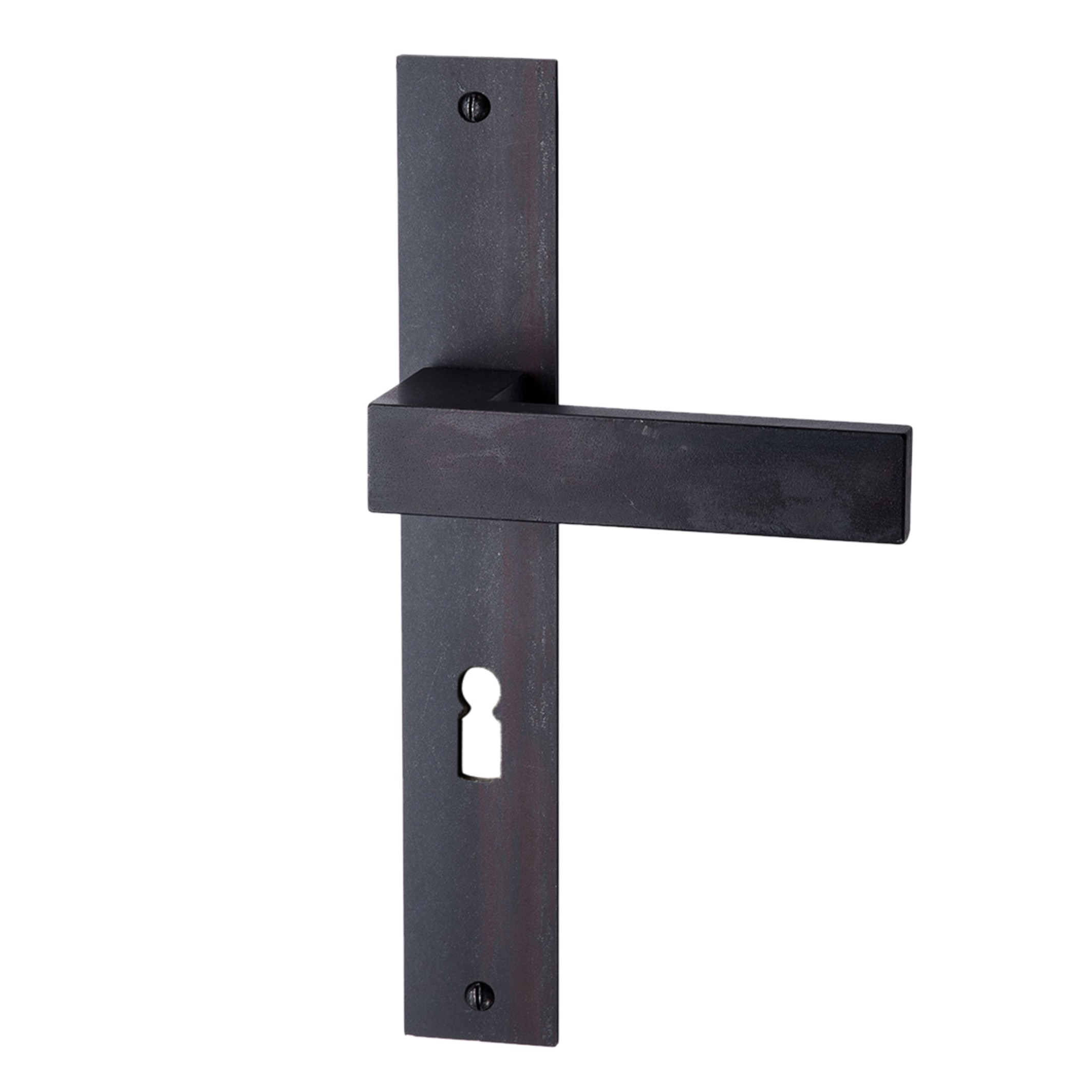 Zimmertürgarnitur in Eisen Schwarz gebrannt & gewachst BB 72 mit TD083 Serie TG505 Bild1