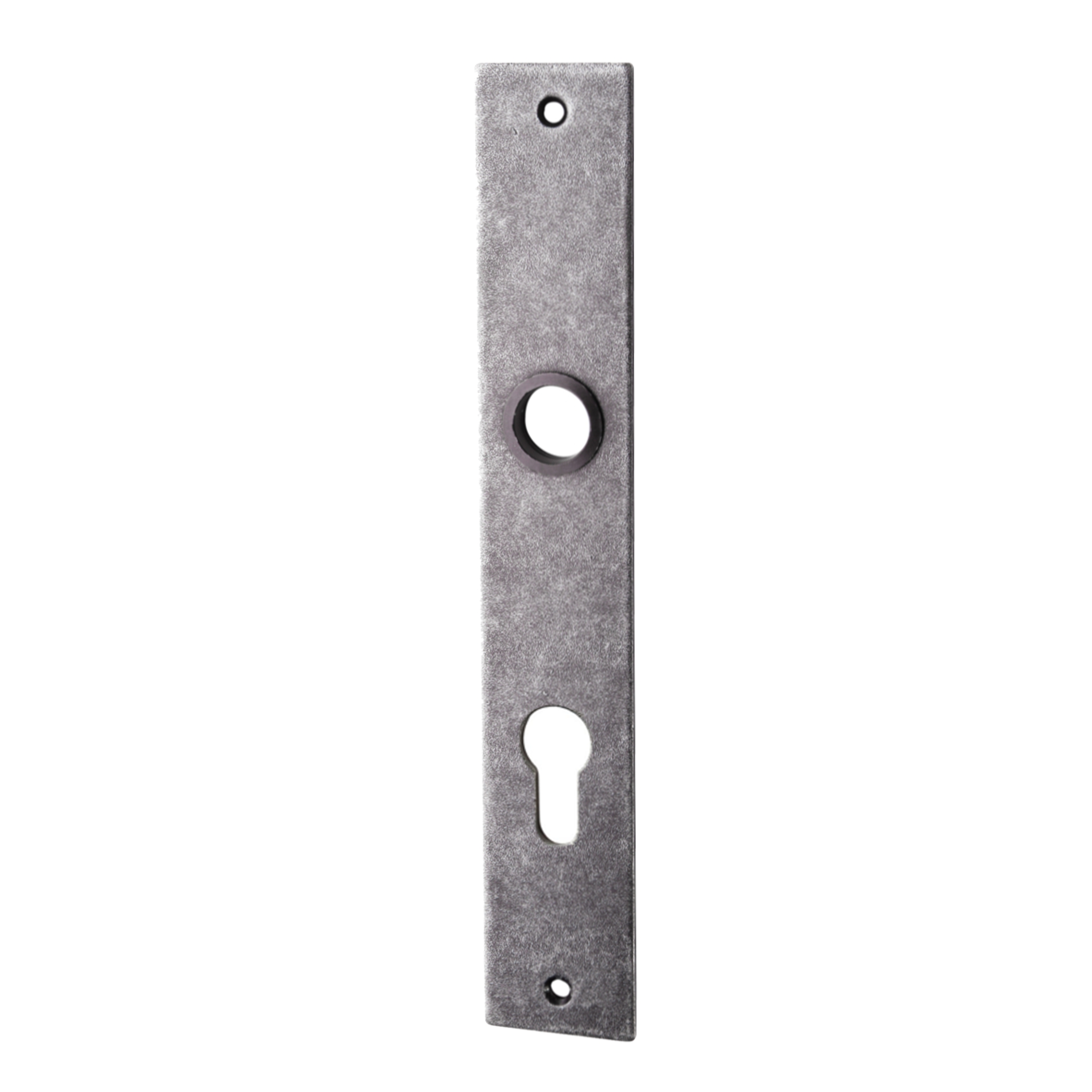 Bauhaus - Stil - Zimmertürschild Dist. 72 mm PZ, Eisen schwarz passiviert L x B