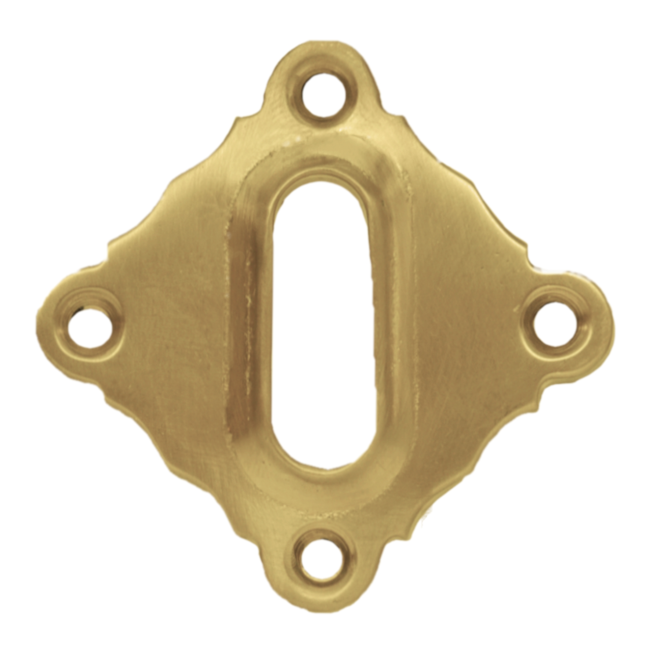 Schlüssellochrosette (BB) in Messing glänzend Serie TR222 Bild1