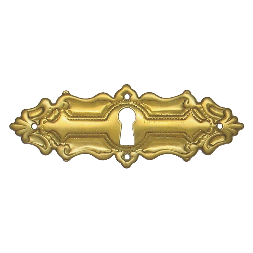 Historismus Möbelschild geprägt Messing MMA 94 x 34mm mit Schlüsselloch Serie HI001 Bild1