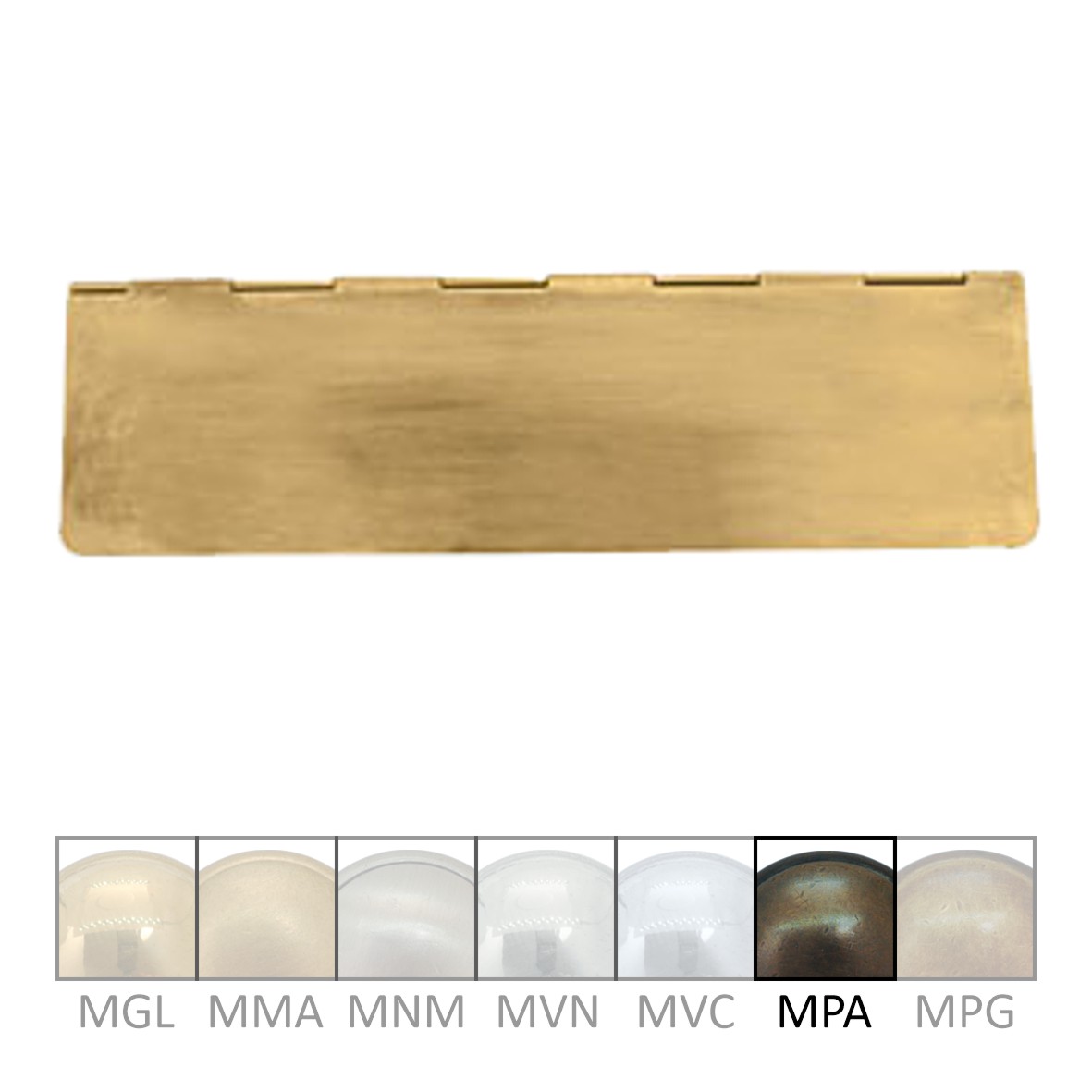 Briefklappe Messing MPA 350 x 80mm Serie BK013 Bild1