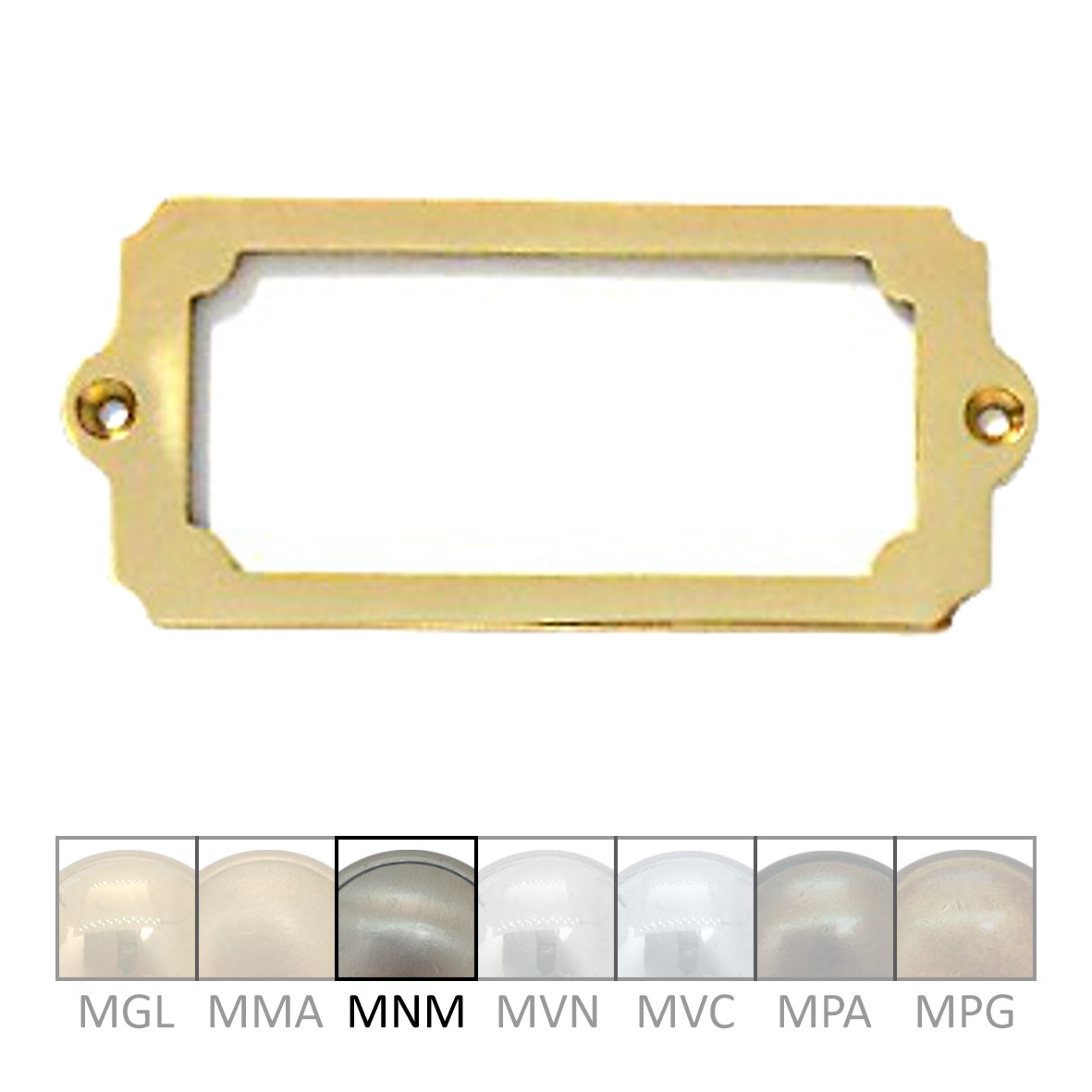 Namensschild Messing MNM 120x53mm Serie NS004 Bild1