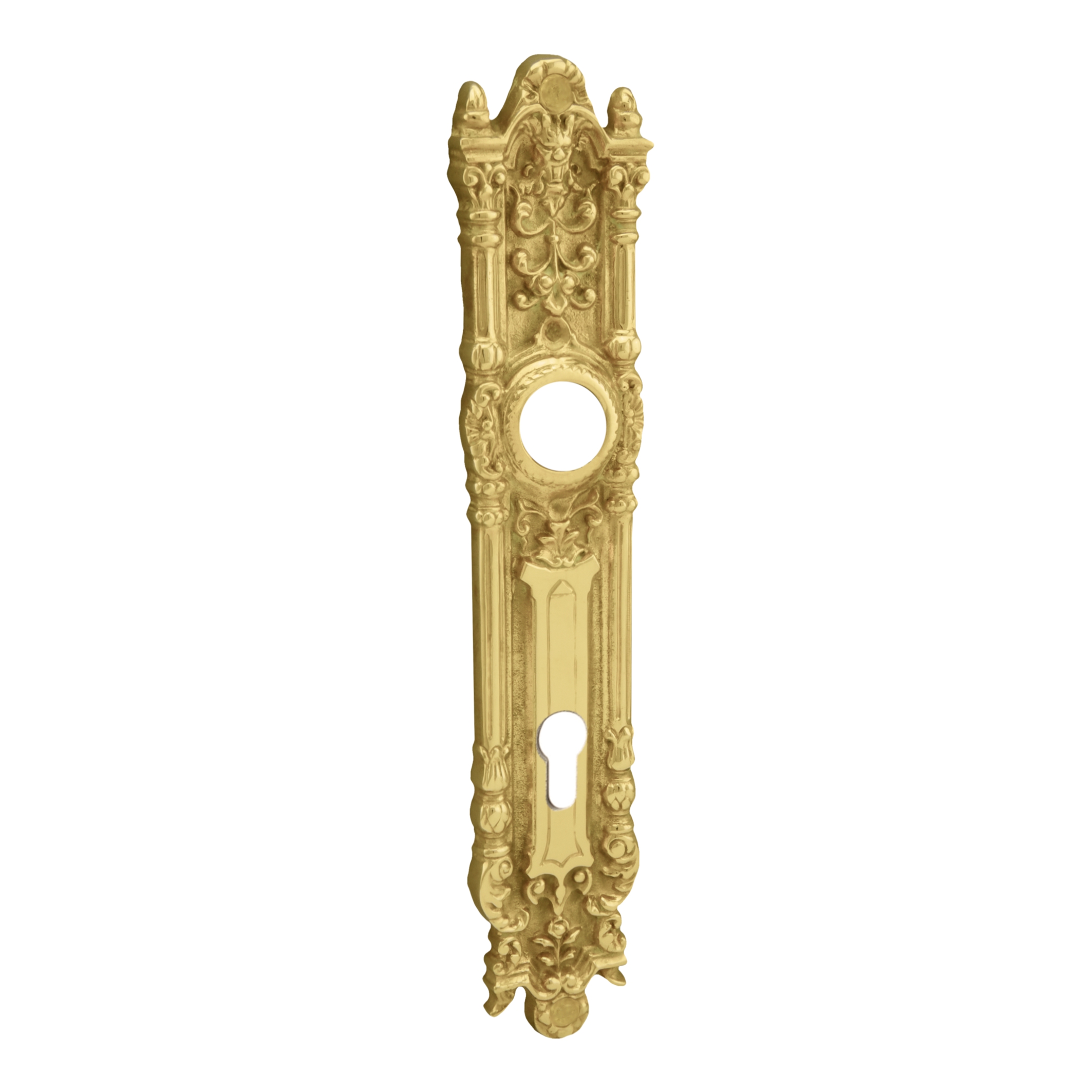 Sicherheitstürschild Außen, Dist. 92 mm PZ, Messing MGL, 280 x 53 x 10 mm der Serie TS108 Bild1