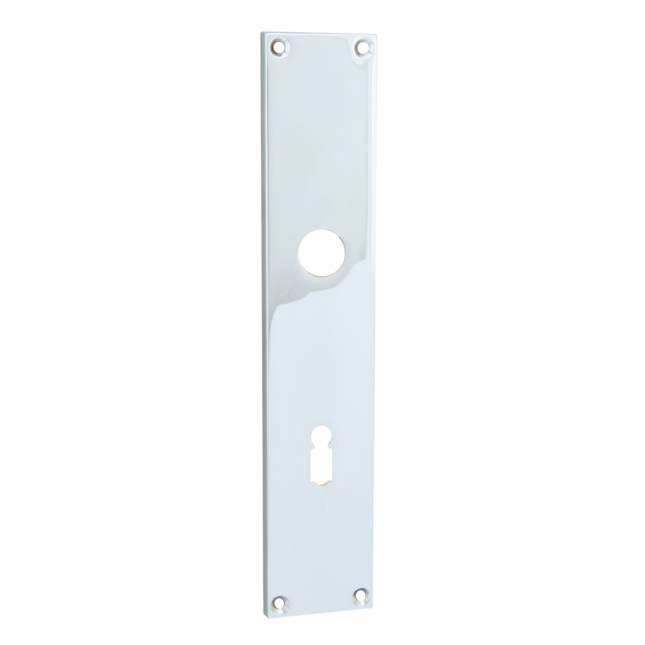 Bauhaus - Stil - Zimmertürschild Dist. 72 mm BB, Messing verchromt poliert L x B