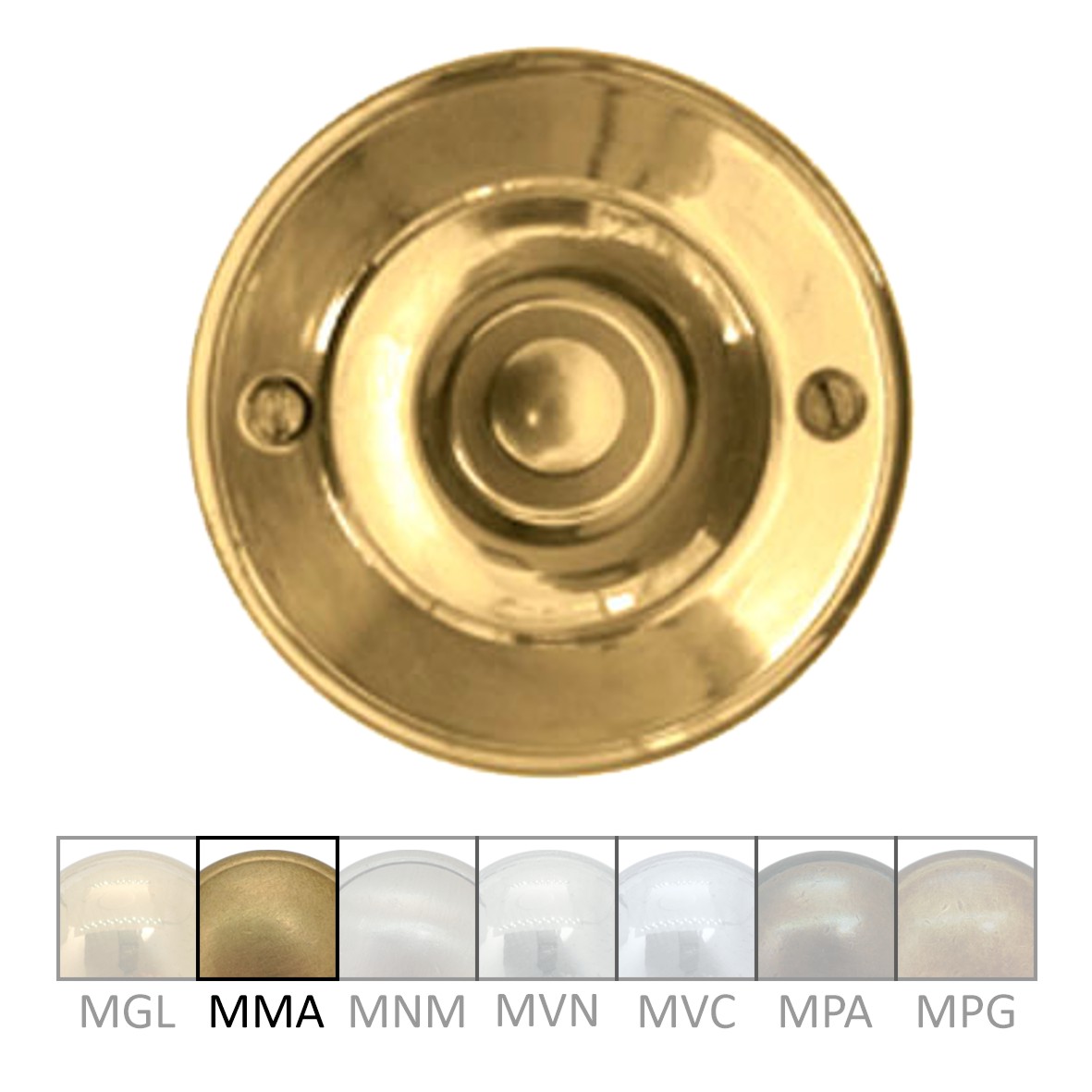 Klingelrosette Messing MMA D
