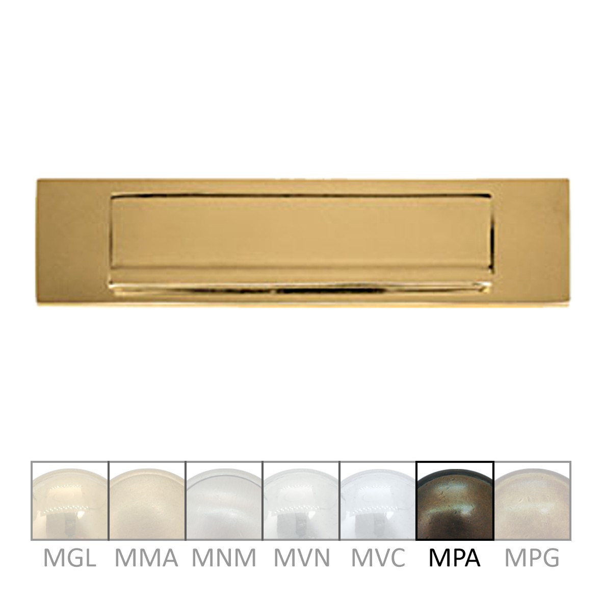 Briefklappe Messing MPA 325 x 80mm Serie BK010 Bild1
