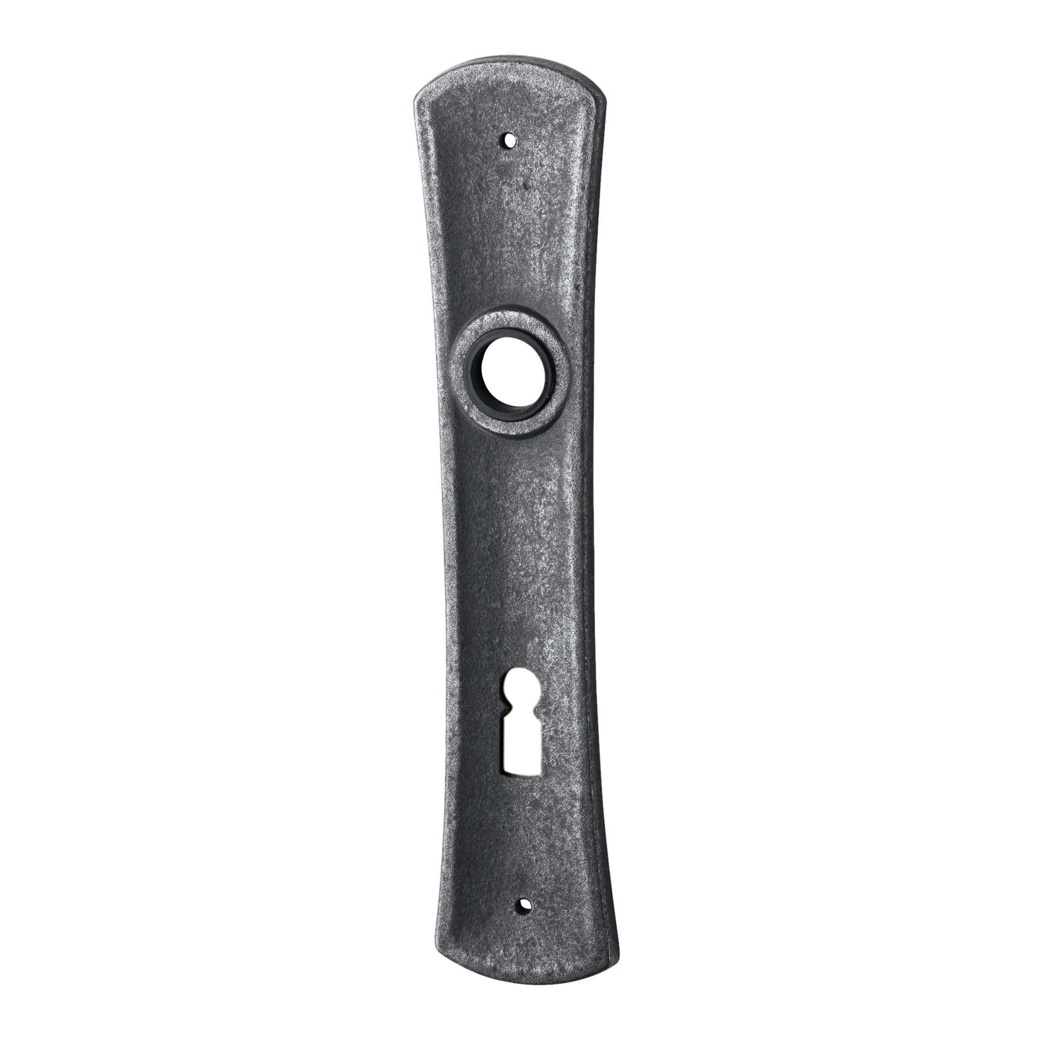 Zimmertürschild Dist. 72 mm BB, Eisen schwarz passiviert L x B