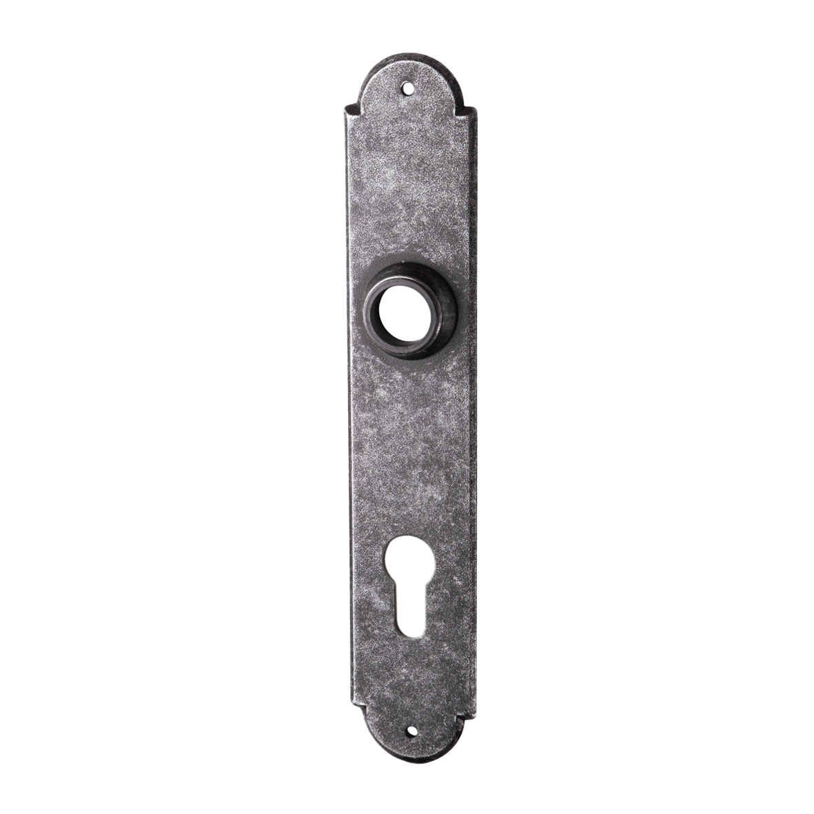 Zimmertürschild Dist. 72 mm PZ, Eisen schwarz passiviert  220 x 40 mm der Serie TS501 Bild1