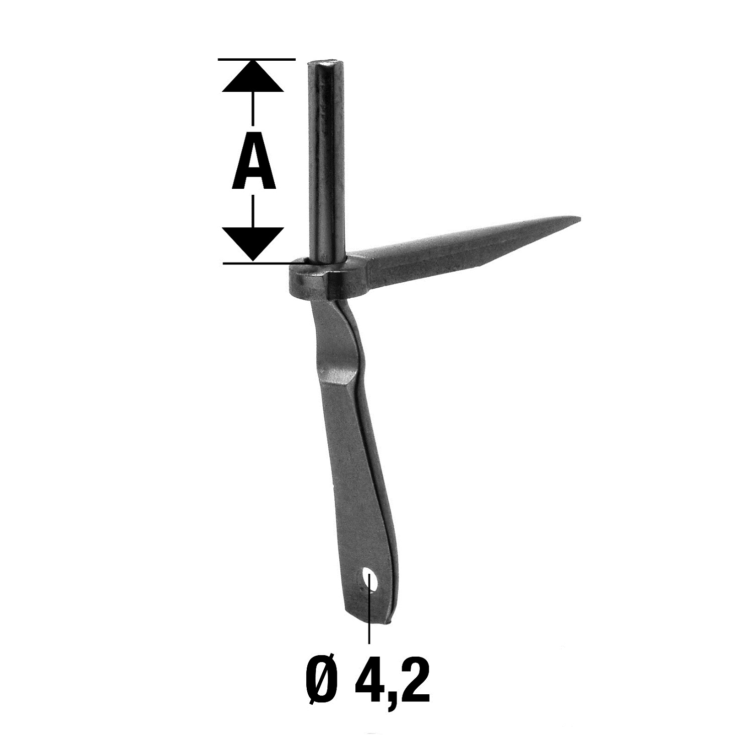 Stützkloben zum Einschlagen für Fenster, ESL, Dorn 6 mm, FB051-161C-ESL-D6 Bild2