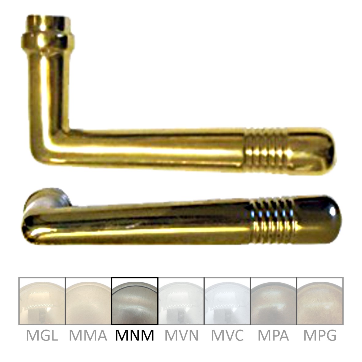 Türgriff aus Messing vernickelt matt 110mm DIN Rechts Serie TD017 Bild1