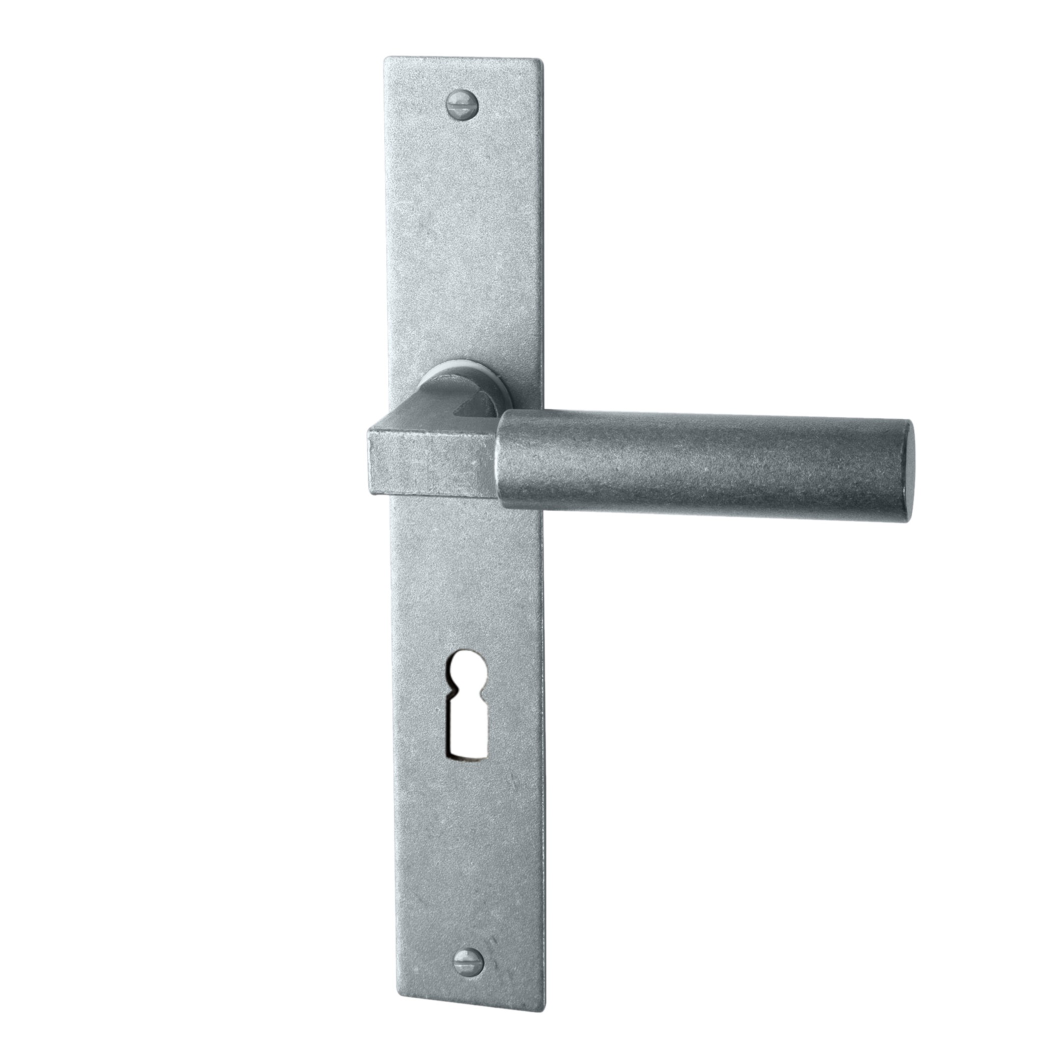 Zimmertürgarnitur in Schmiedeeisen thermopatiniert ® BB 72 mit TD041 Serie TG505 Bild1