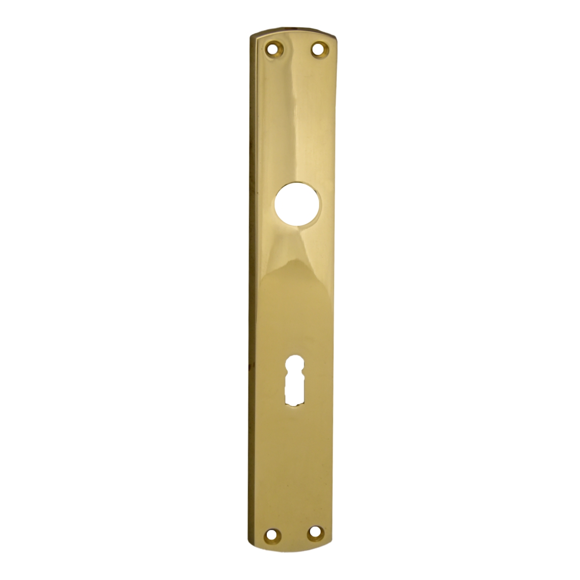 Zimmertürschild Dist. 72 mm BB, Messing glänzend L x B x T