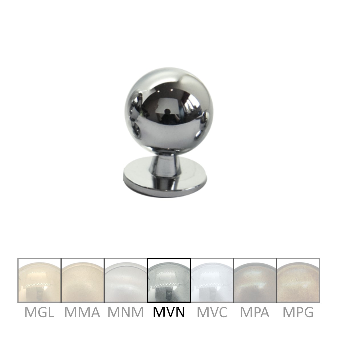 Möbelknopf in Messing vernickelt mit Schutzlack, D Möbelknopf in Messing vernickelt mit Schutzlack, D