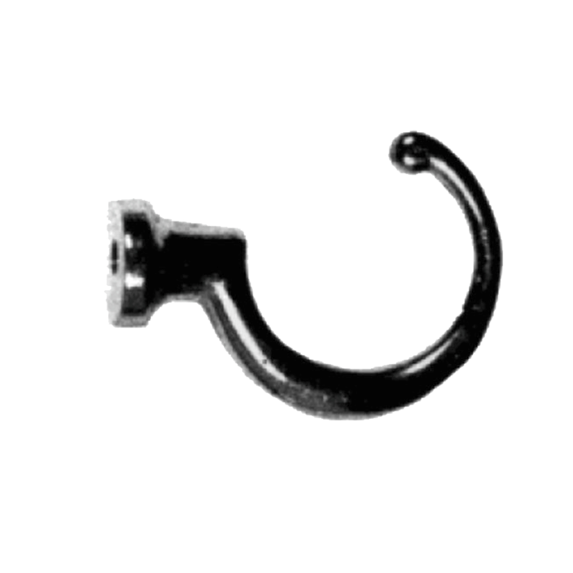 Haken MPG, HxL - 32x42 mm der Serie KH030 Bild1 Haken Messing patiniert&geputzt HxL - 32x42mm Serie KH030 Bild1