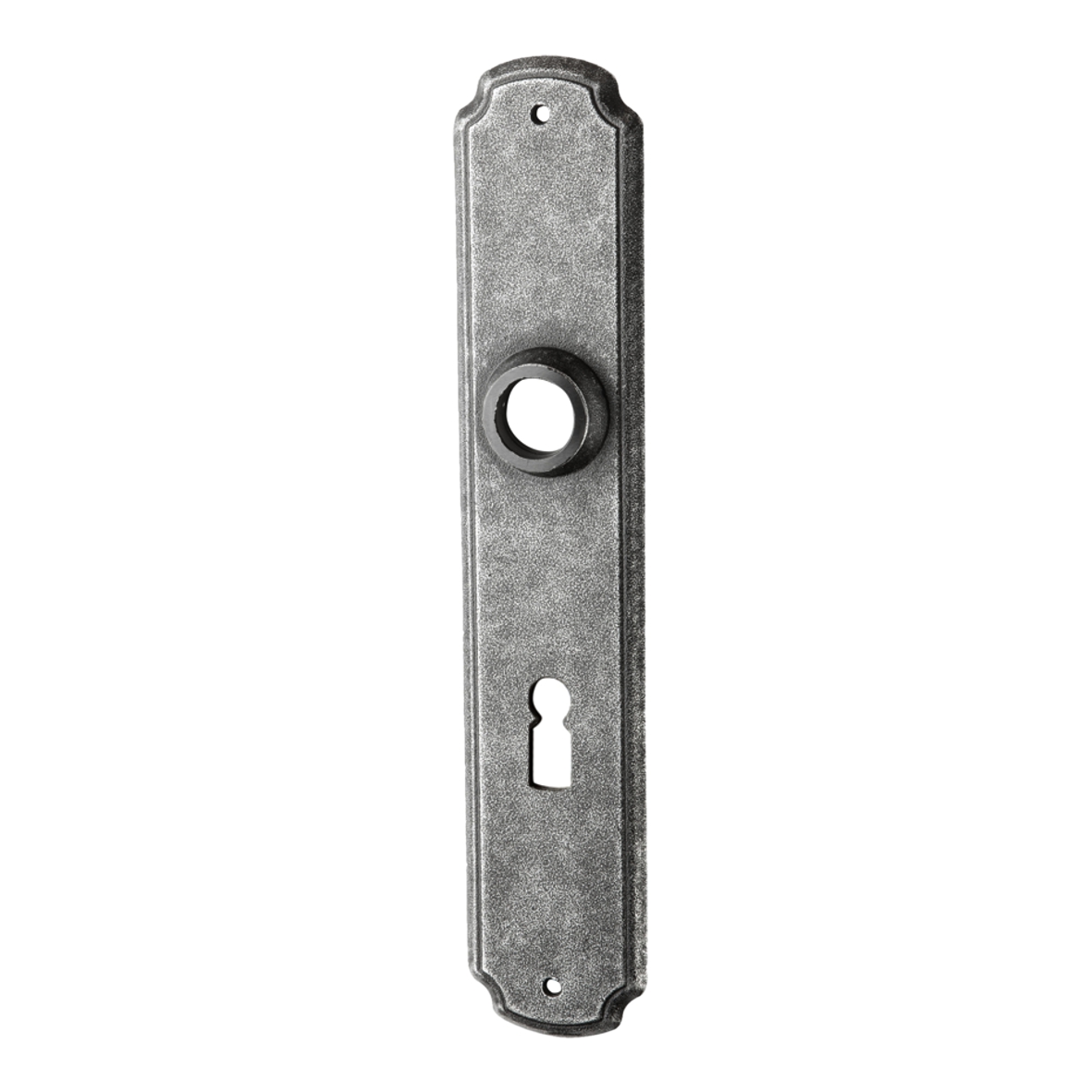 Zimmertürschild Dist. 72 mm BB, Eisen schwarz passiviert L x B x T