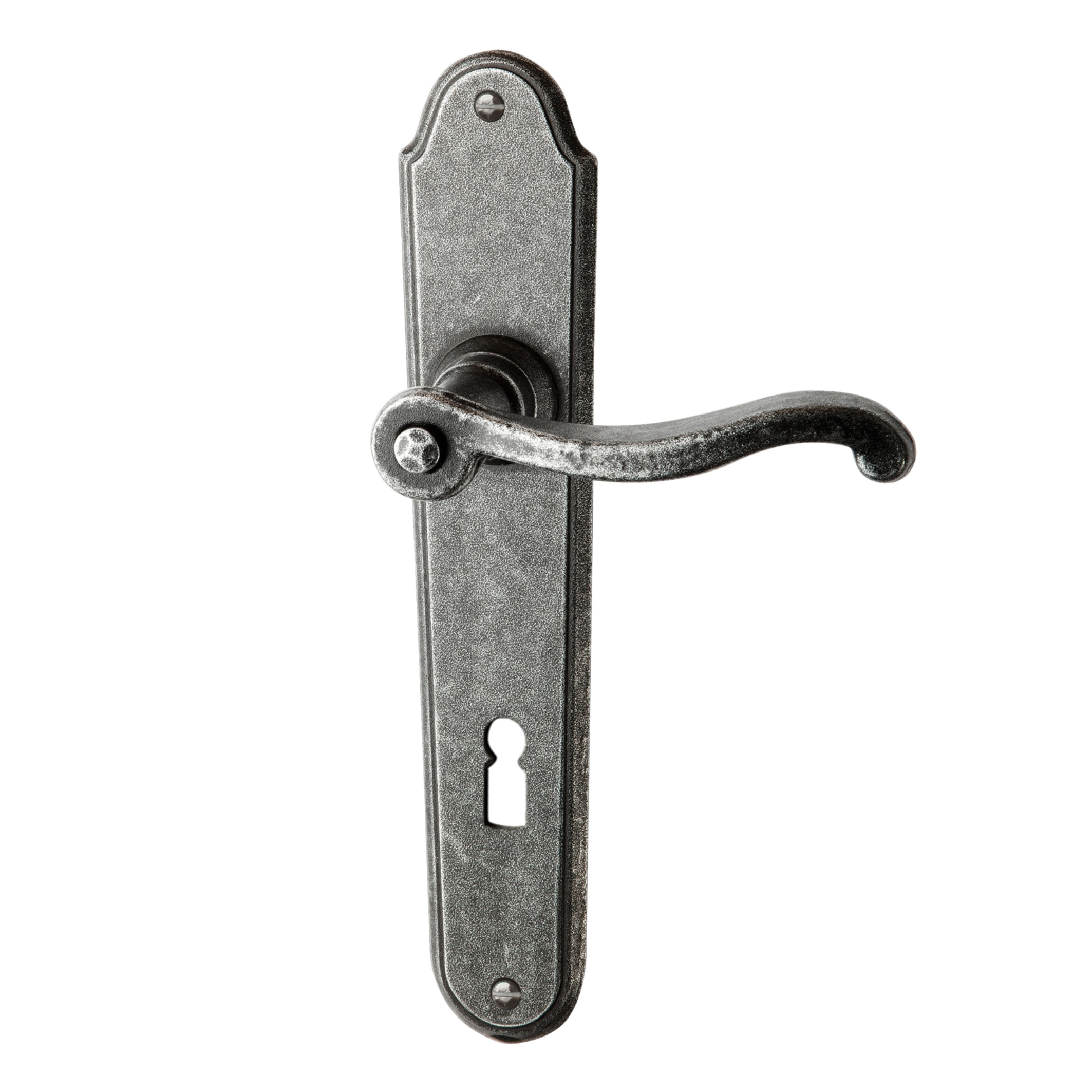Zimmertürgarnitur in Schmiedeeisen schwarz passiviert ® BB 72 mit TD058 Serie TG503 Bild1