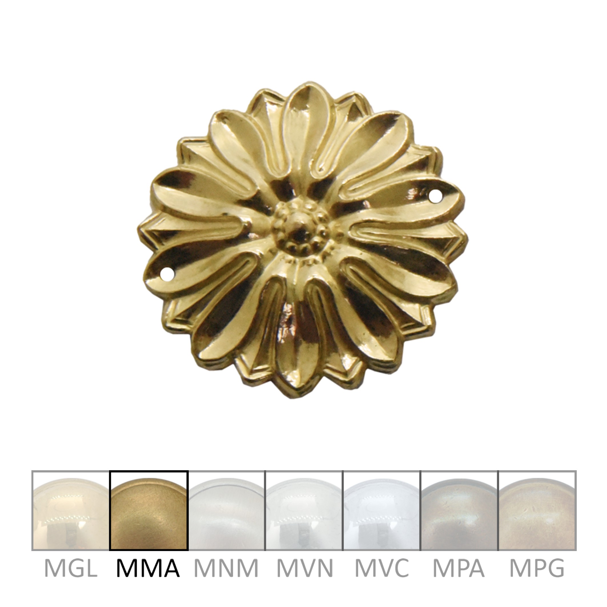 Klassizismus Rosette gegossen Messing MMA D42mm Serie KL128 Bild1