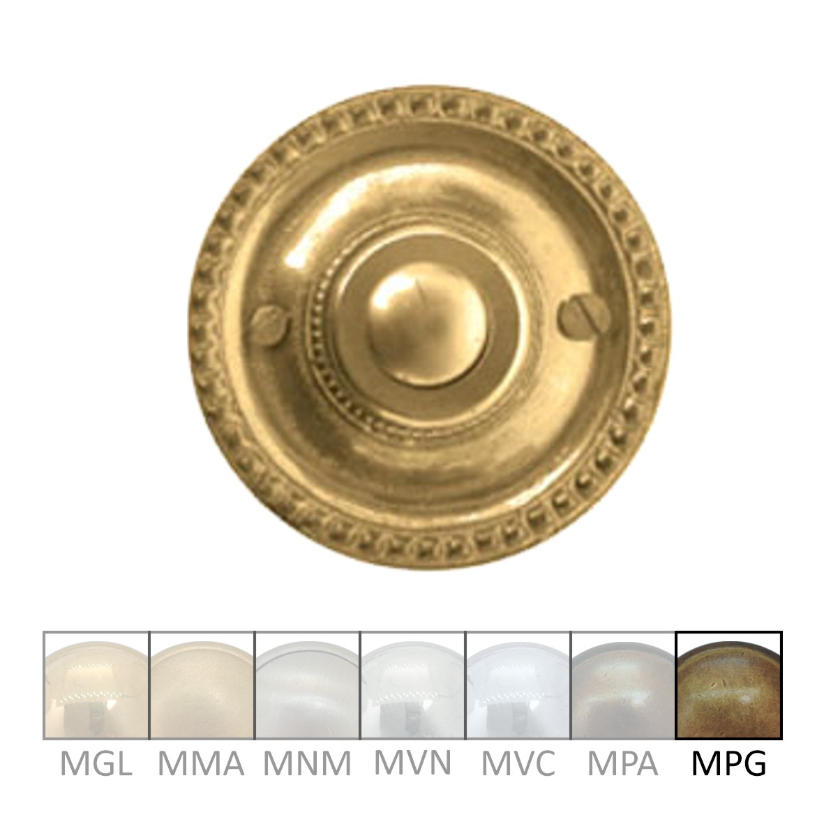 Klingelrosette Messing MPG D