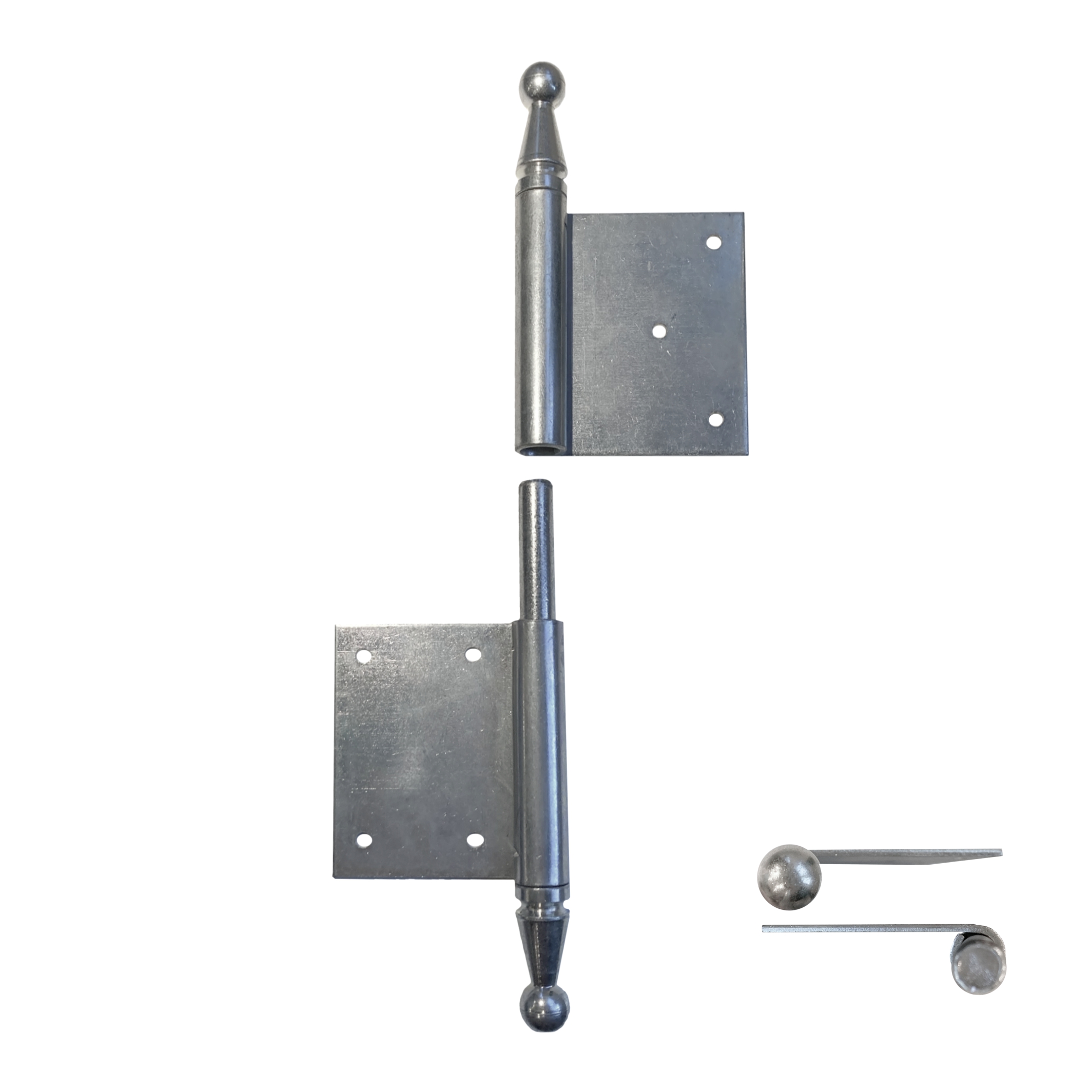 Einstemmband fester Stift mit Kugel 160mm links - Eisen verzinkt Serie TB012 Bild1